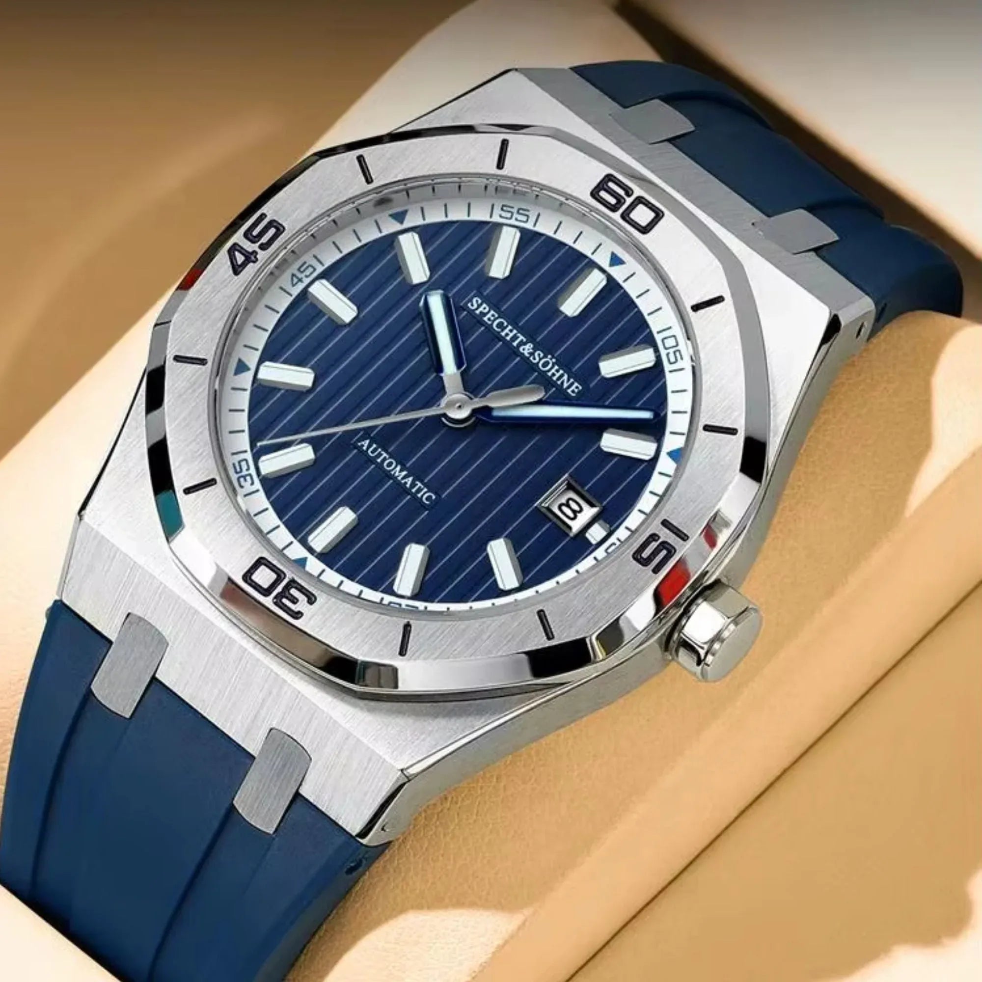 Specht & Sohne 40mm Automatic Mechanical Watches Rubber Relogio Masculino Waterproof - DREAM WATCHES