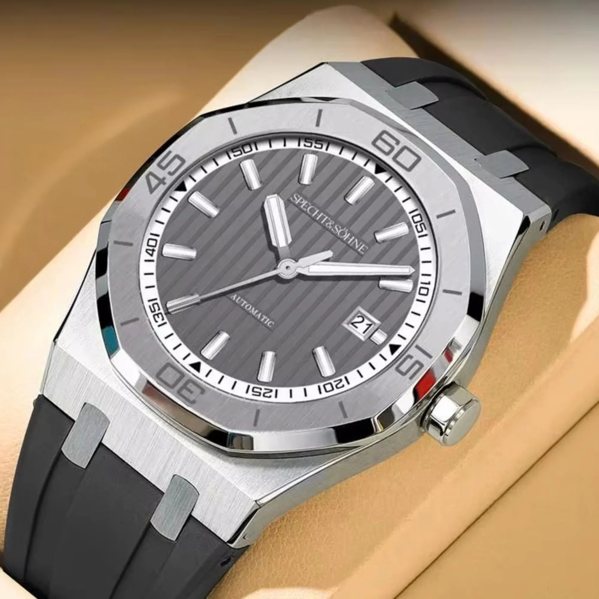 Specht & Sohne 40mm Automatic Mechanical Watches Rubber Relogio Masculino Waterproof - DREAM WATCHES