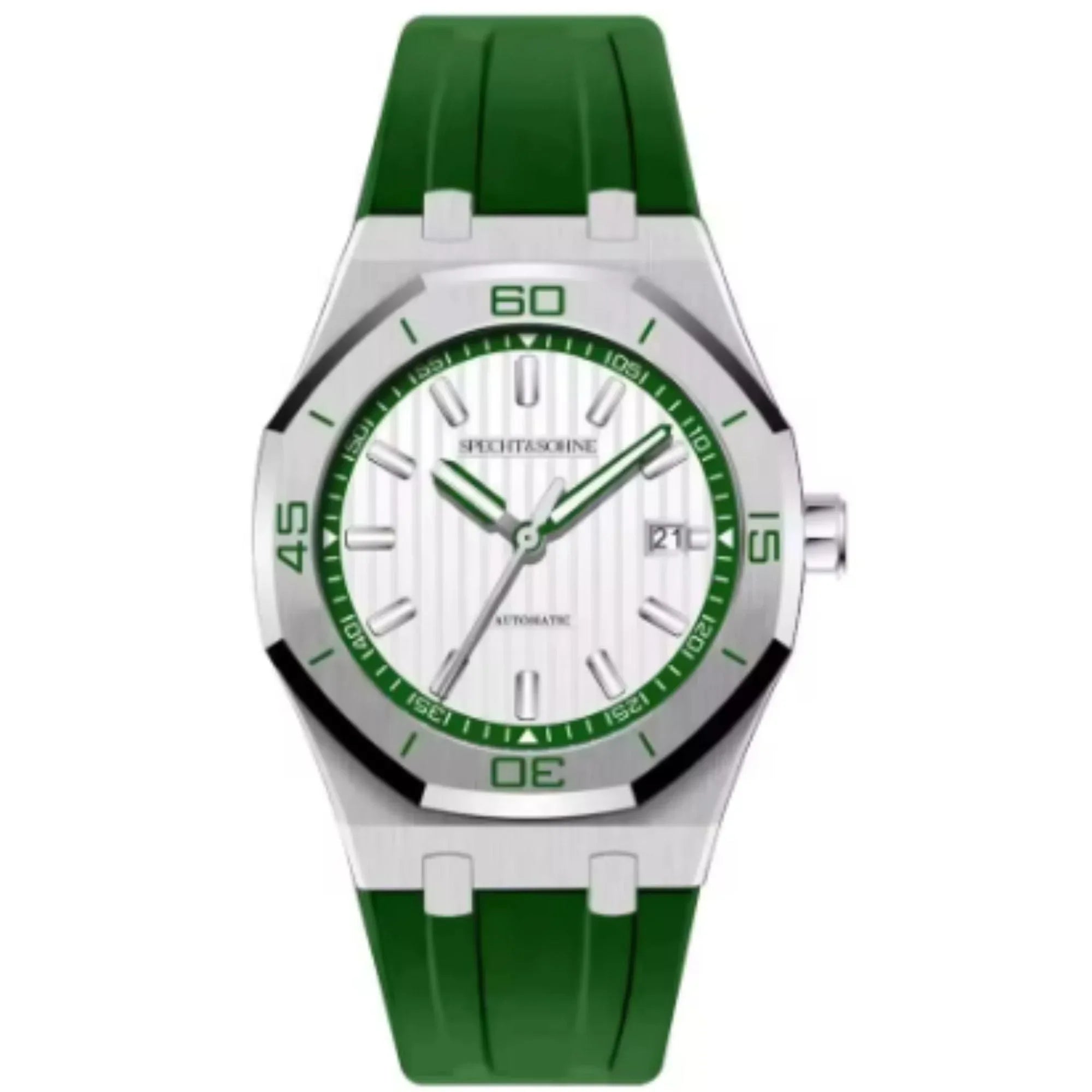 Specht & Sohne 40mm Automatic Mechanical Watches Rubber Relogio Masculino Waterproof SP00018 - DREAM WATCHES