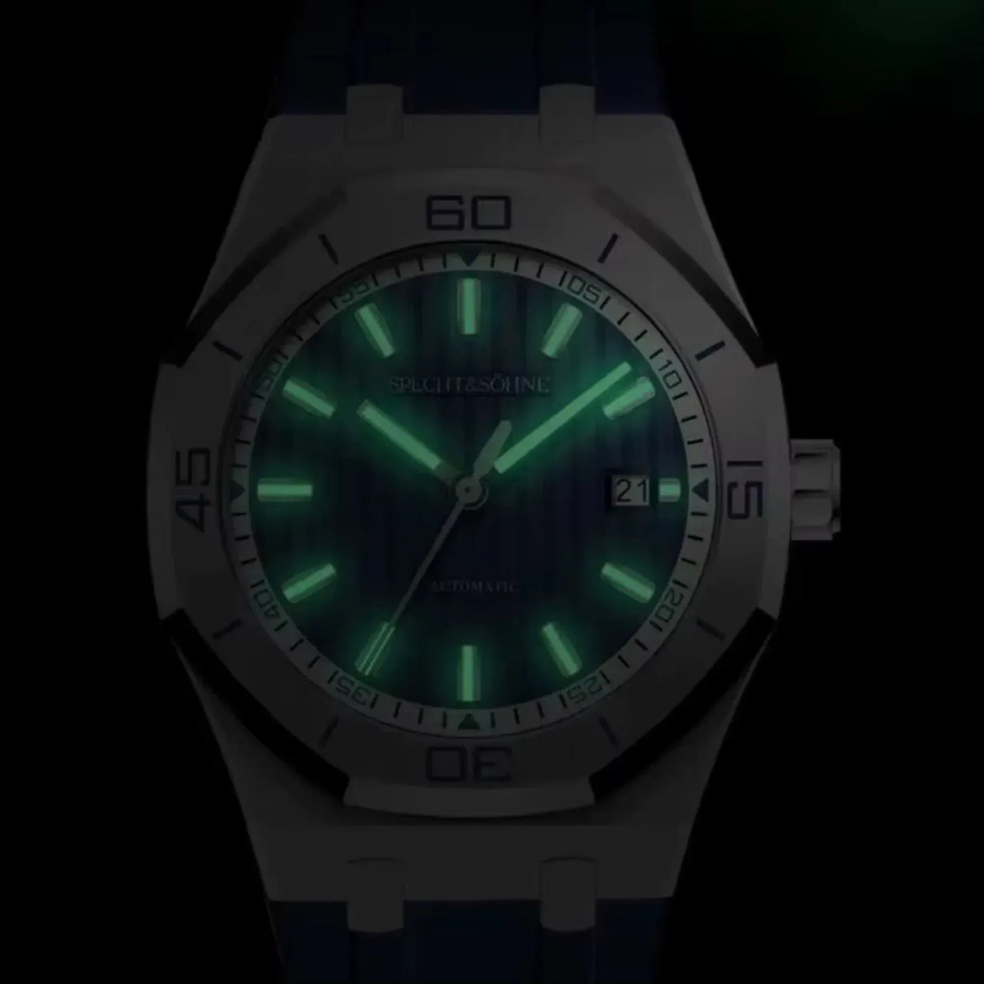 Specht & Sohne 40mm Automatic Mechanical Watches Rubber Relogio Masculino Waterproof SP00018 - DREAM WATCHES