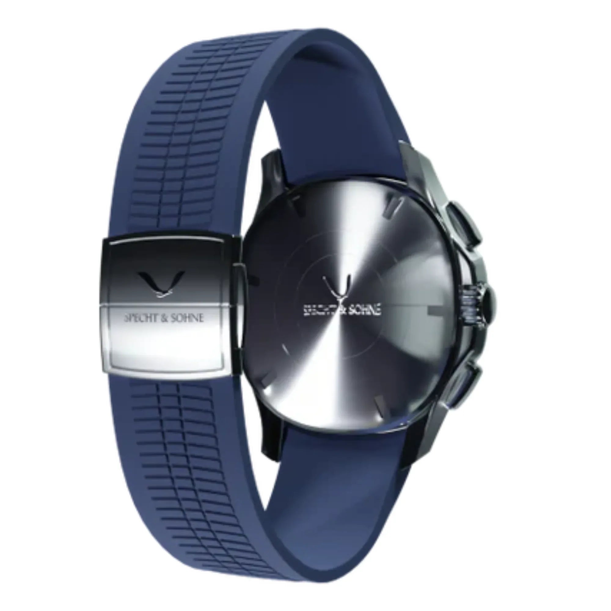 SPECHT & SOHNE 42MM Mens Japanese Movement Chronograph Quartz Wristwatch 50M Waterproof - Blue - DREAM WATCHES