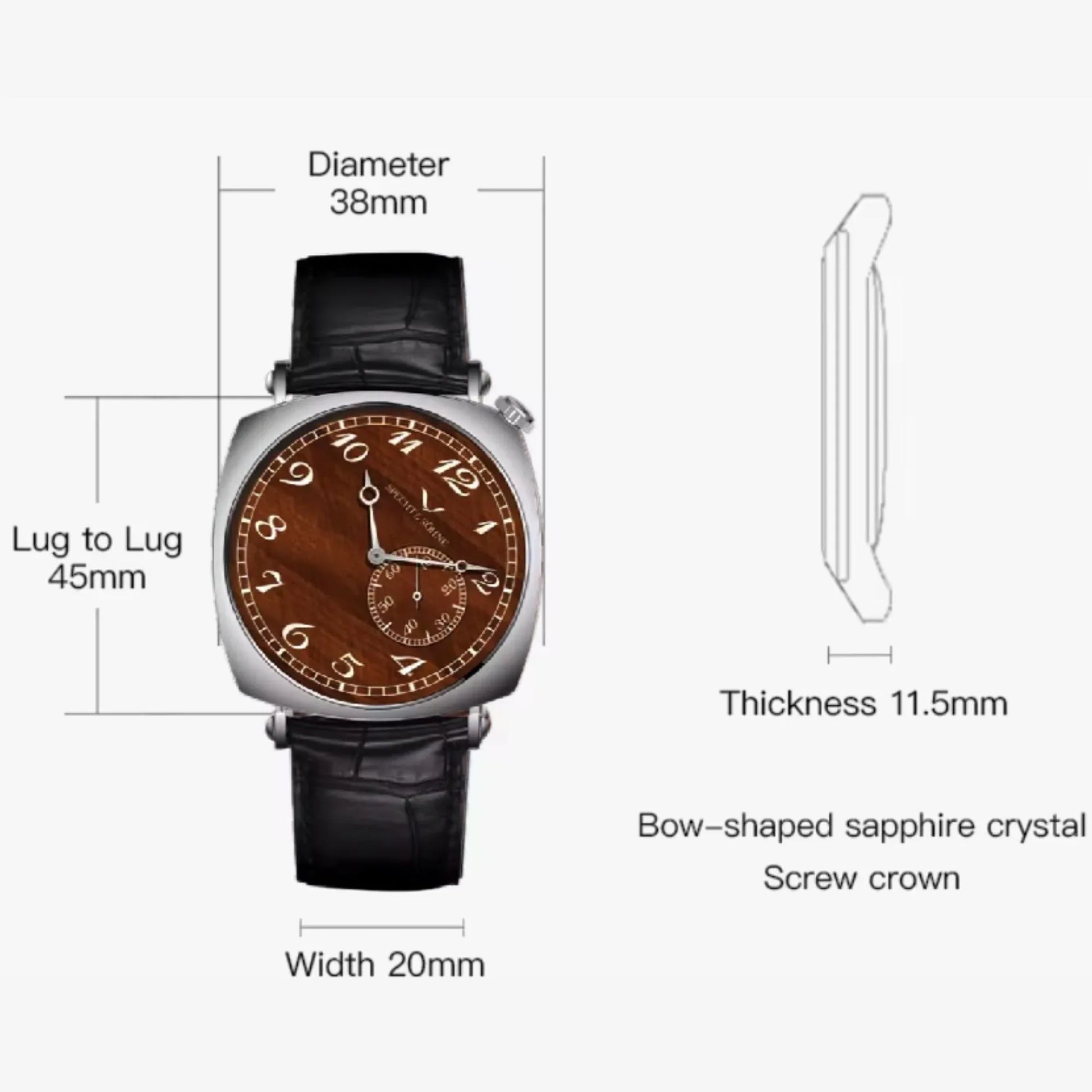 Specht & Söhne Heritage Brown SP1921 Men's Automatic Mechanical Watch - DREAM WATCHES