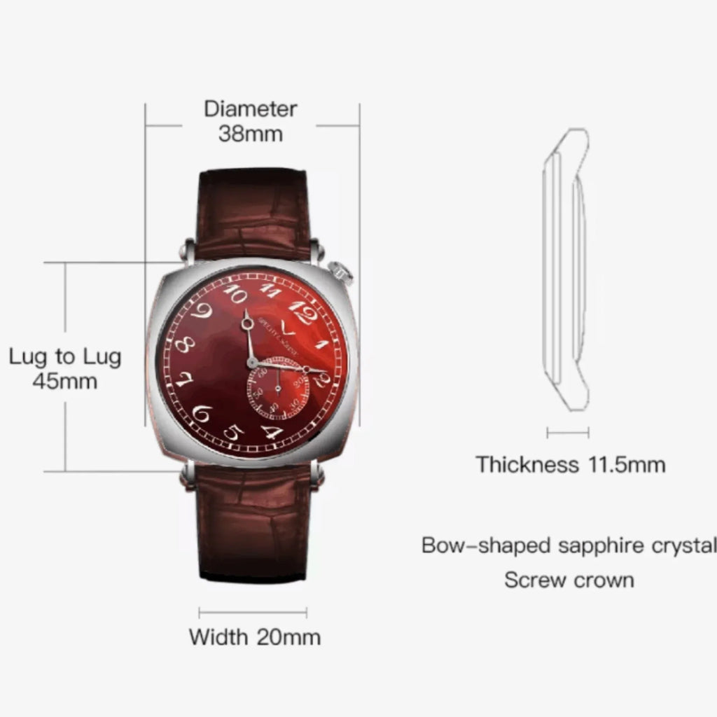 Specht & Söhne Heritage Red SP1921 Men's Automatic Mechanical Watch - DREAM WATCHES