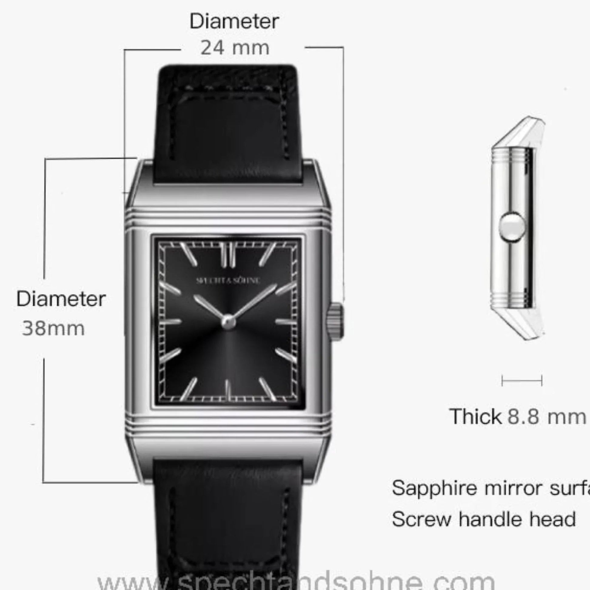 Specht & Sohne Inverso Noir - Black Dial - DREAM WATCHES