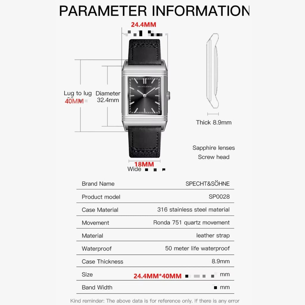 Specht & Söhne Inverso with Swiss Ultrathin Ronda Quartz Movt - DREAM WATCHES