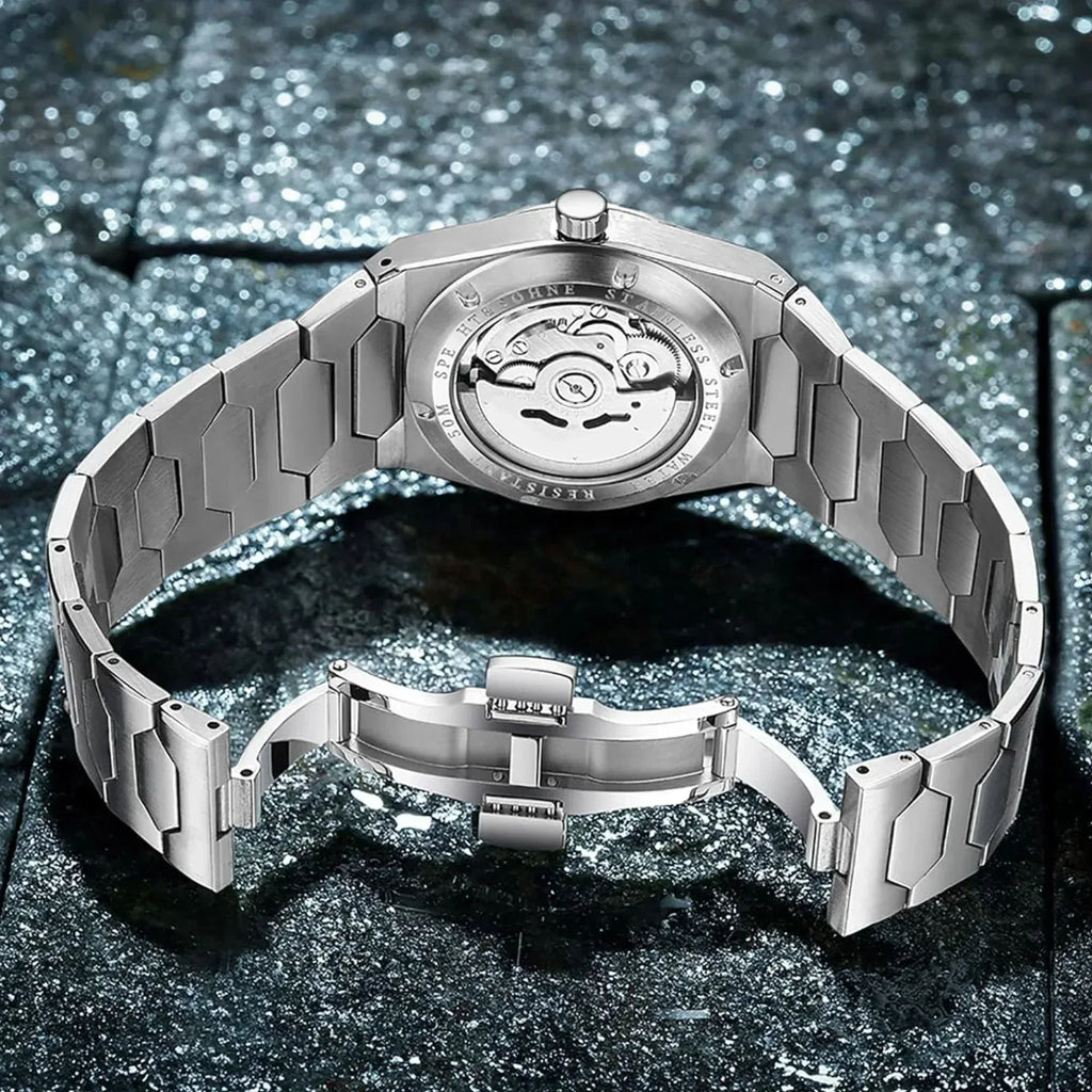 Specht & Söhne Men's 37mm Automatic Watch with Sapphire Crystal & Waterproof - DREAM WATCHES