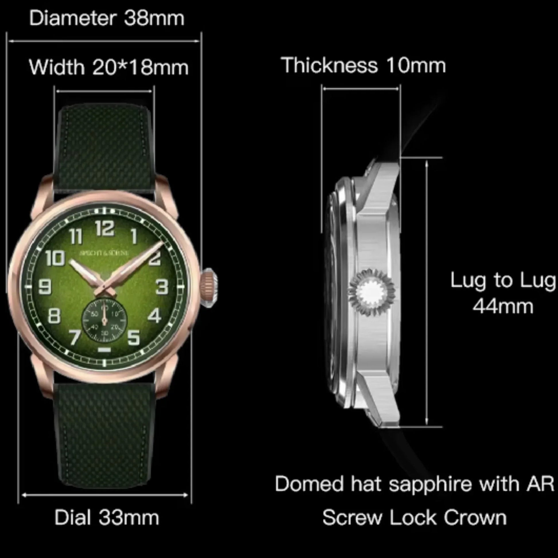 Specht & Söhne Men's Watches Mechanical Watches Japanese C3 Luminous Stainless Steel - SP0027 - DREAM WATCHES