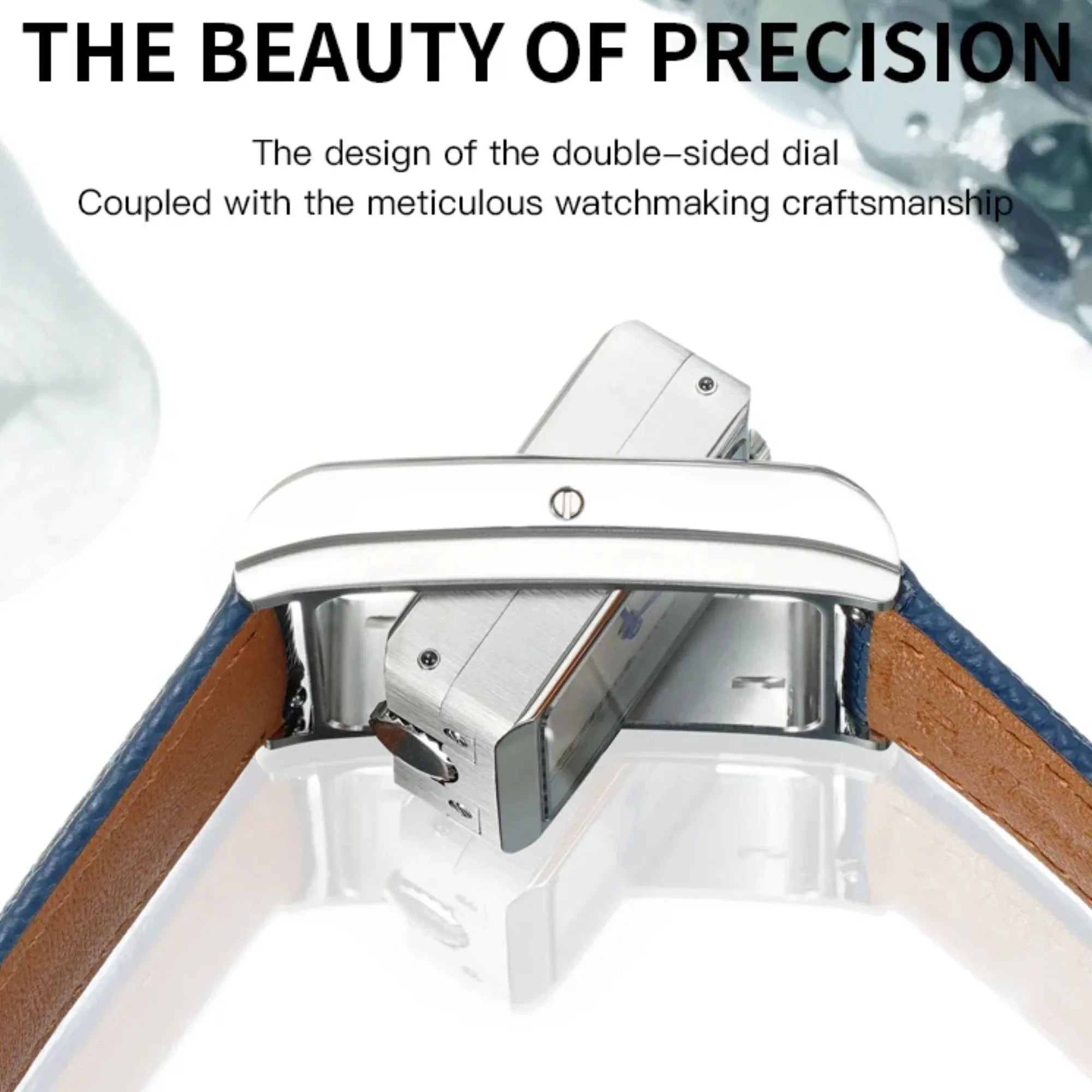 Specht & Söhne Square Double Face Men's Watches Stainless Steel Sapphire Crystal watch - DREAM WATCHES