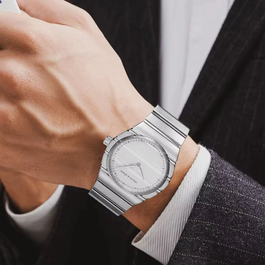 Specht & Söhne ultra-thin gray quartz wristwatch - DREAM WATCHES