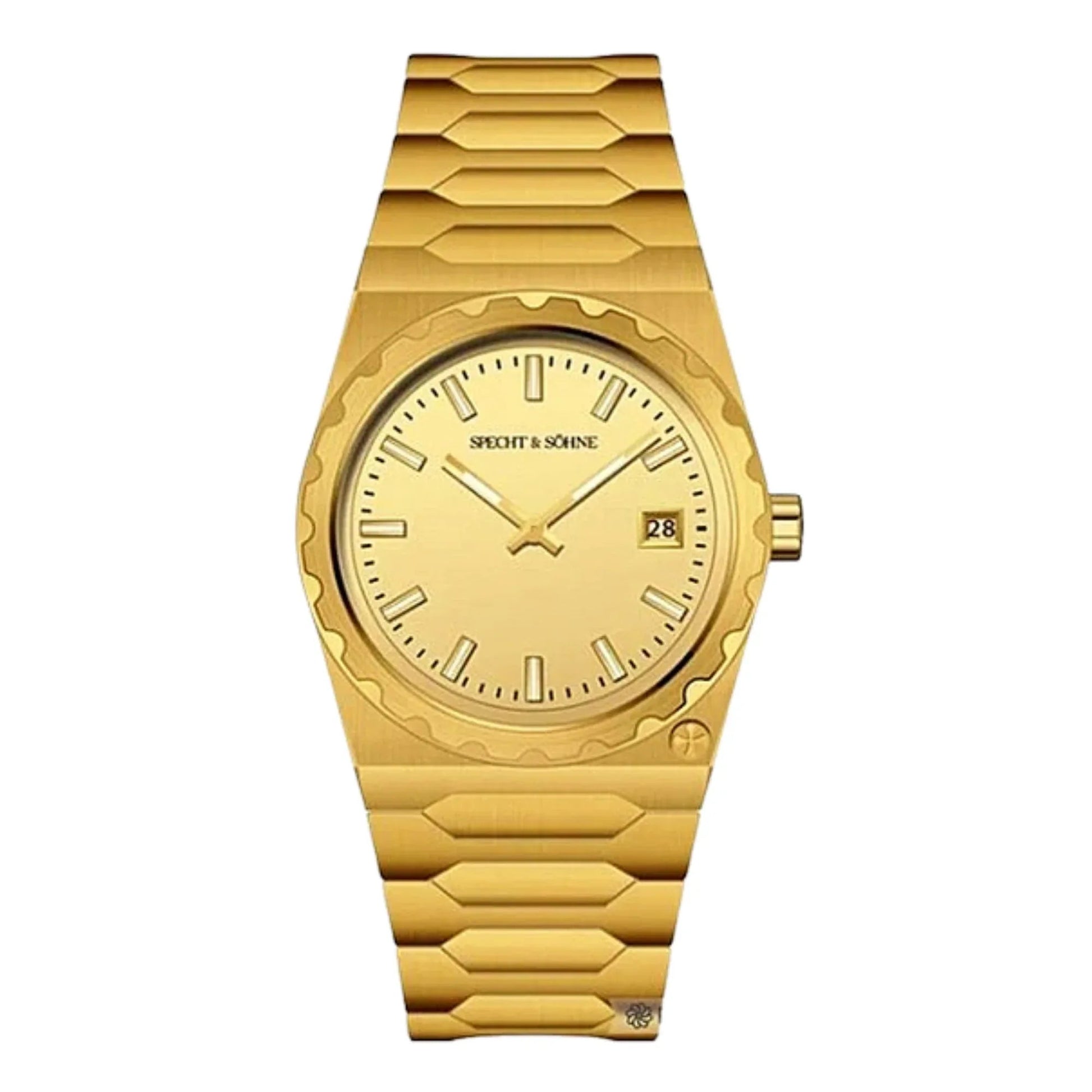 Specht&Sohne 37 mm Mens Luxury Watch With Japanese Quartz Movement - Imperial Quartz - Golden Edition - DREAM WATCHES