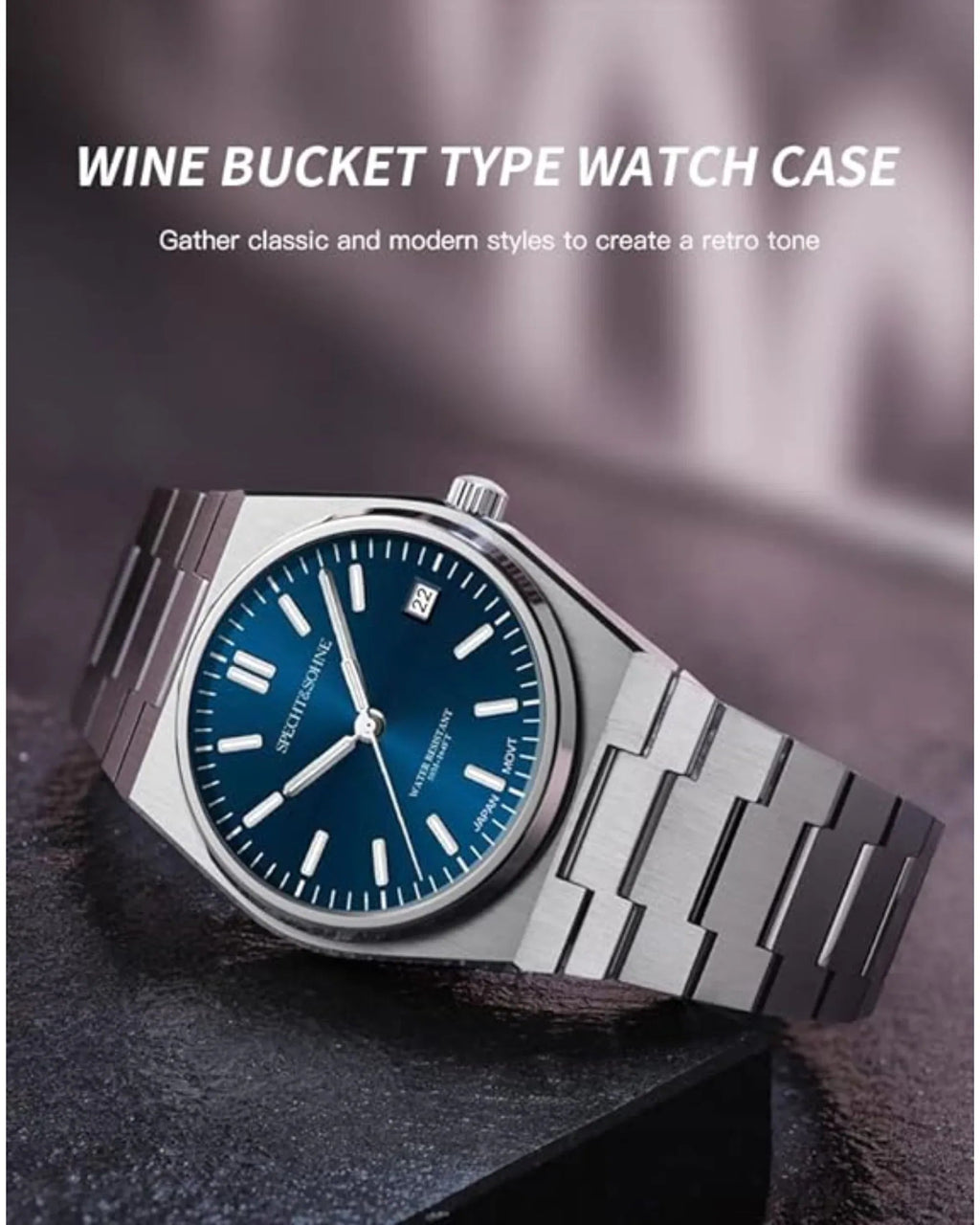Specht&Sohne 41 Mm Mens Luxury Watch With Japanese Quartz Movement- Quartz Blue - DREAM WATCHES