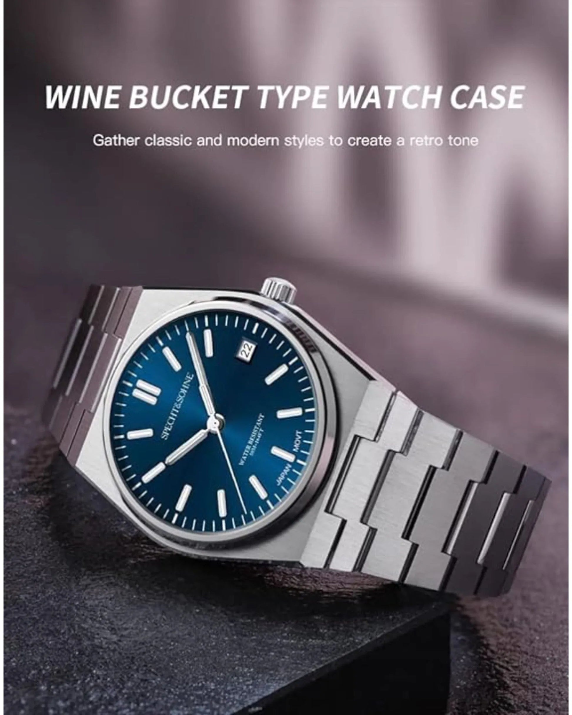 Specht&Sohne 41 Mm Mens Luxury Watch With Japanese Quartz Movement- Quartz Blue - DREAM WATCHES