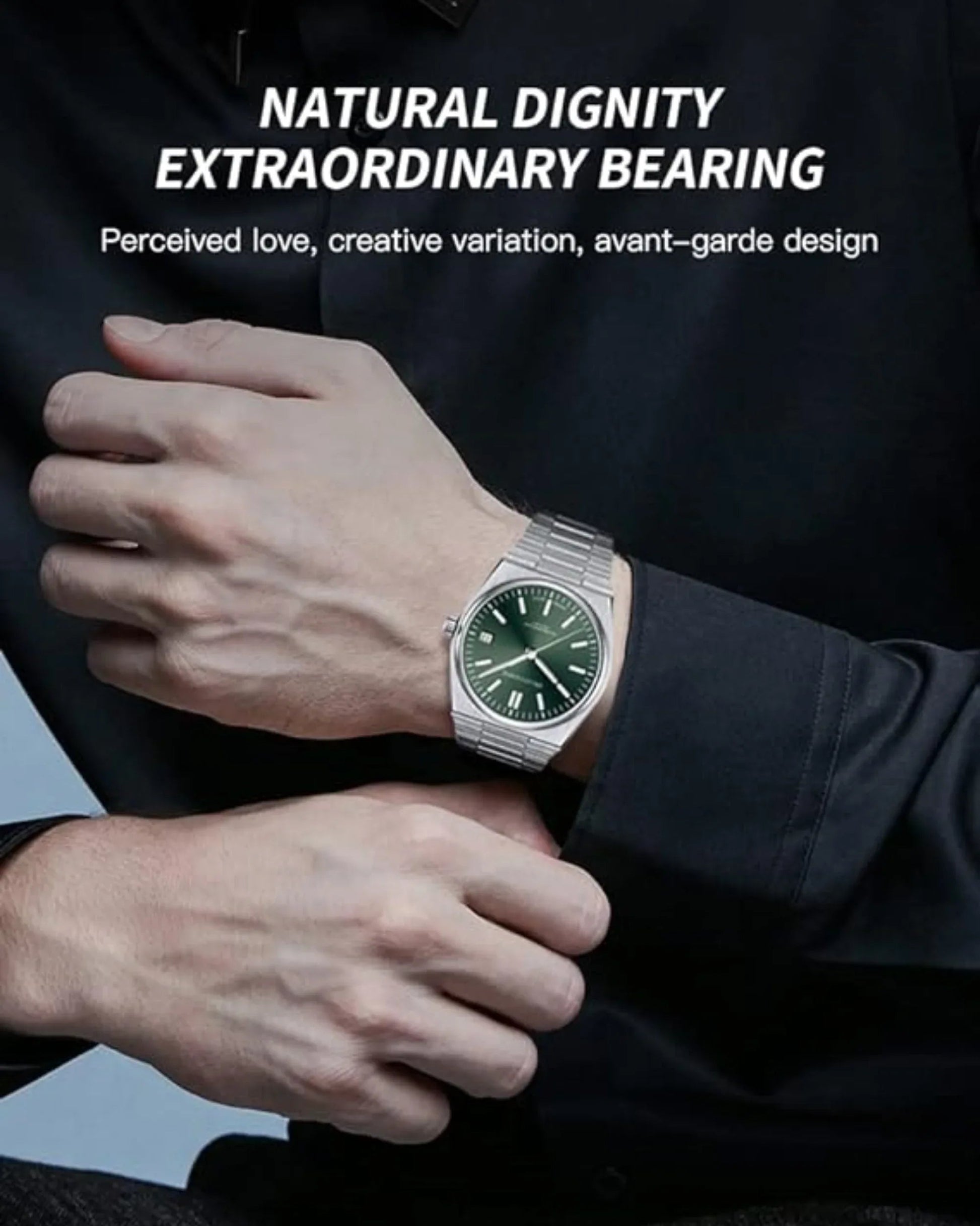 Specht&Sohne 41 Mm Mens Luxury Watch With Japanese Quartz Movement- Quartz Green - DREAM WATCHES