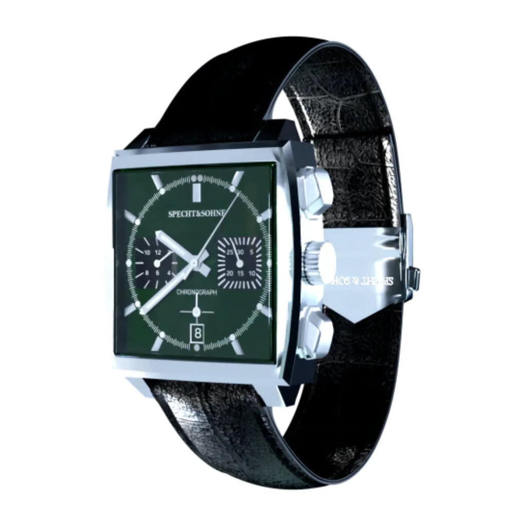 Specht&Sohne Mens Luxury Watch with Seiko VK64 Movement - Monaco Laguna Seca Edition - DREAM WATCHES