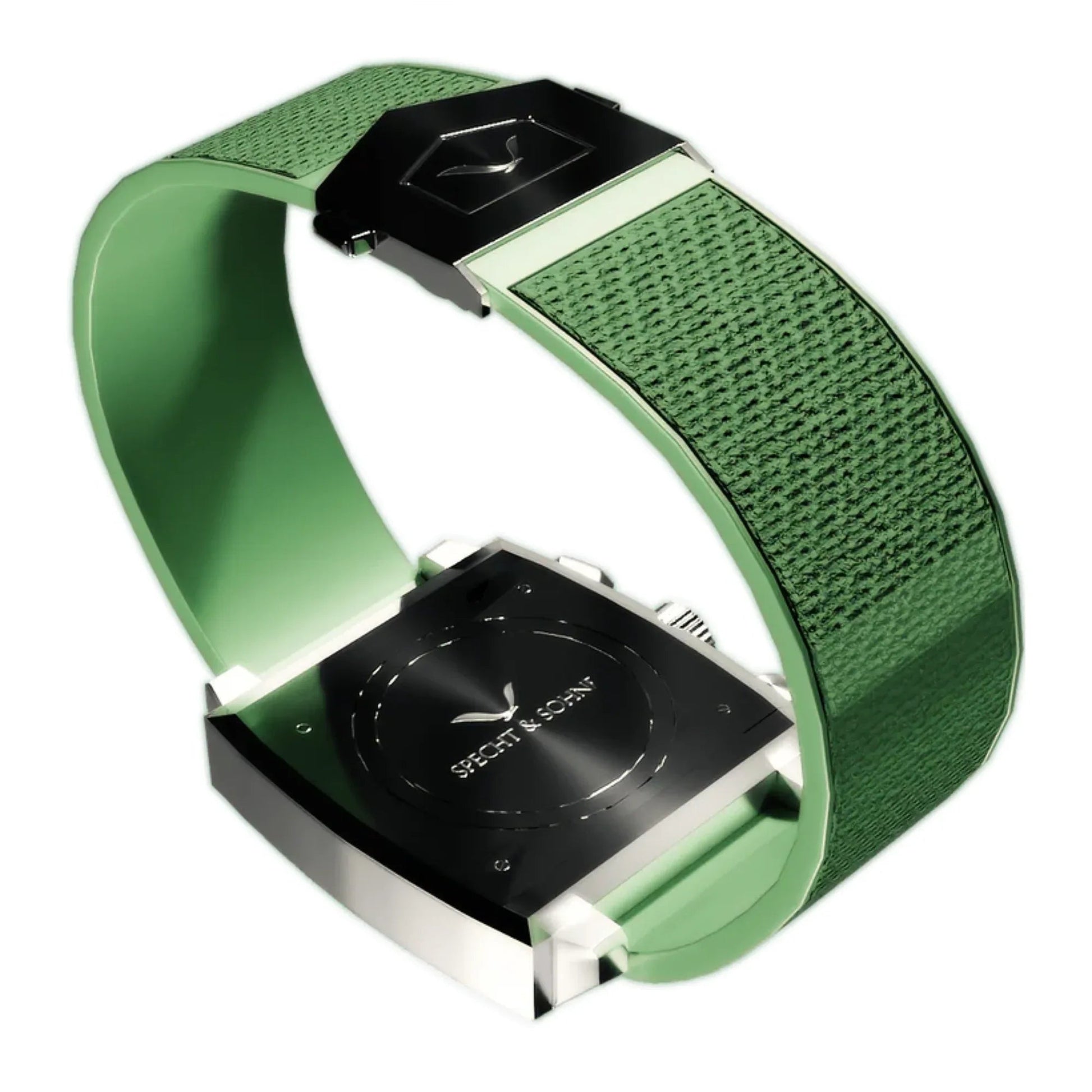 Specht&Sohne Mens Luxury Watch with Seiko VK64 Movement - Monaco X Green Edition - DREAM WATCHES