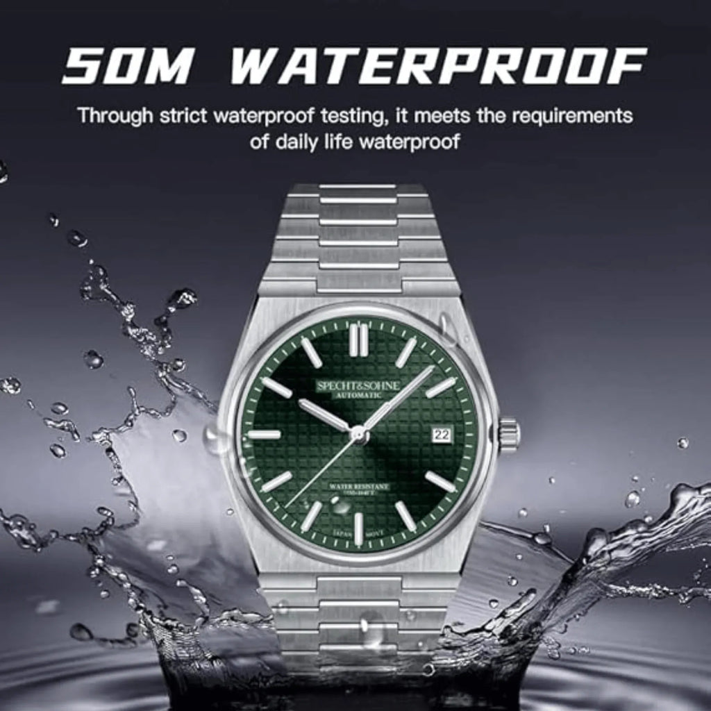 SPECHT&SOHNE Men's Mechanical Wristwatch Automatic Watches Sapphire Crystal 41MM Stainless Steel Waterproof - DREAM WATCHES