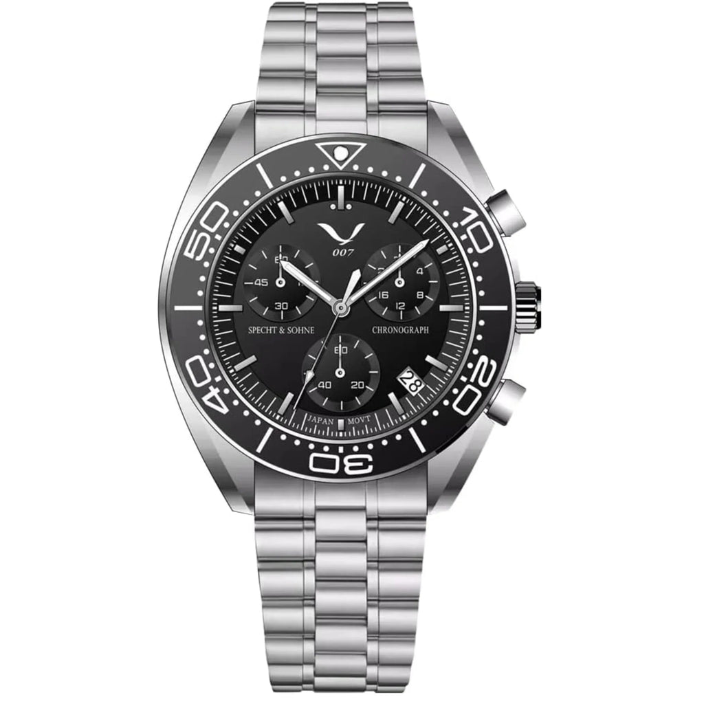 Specht&Sohne Men's Quartz Choronograph with VK68 Japanese Movement - Black - DREAM WATCHES