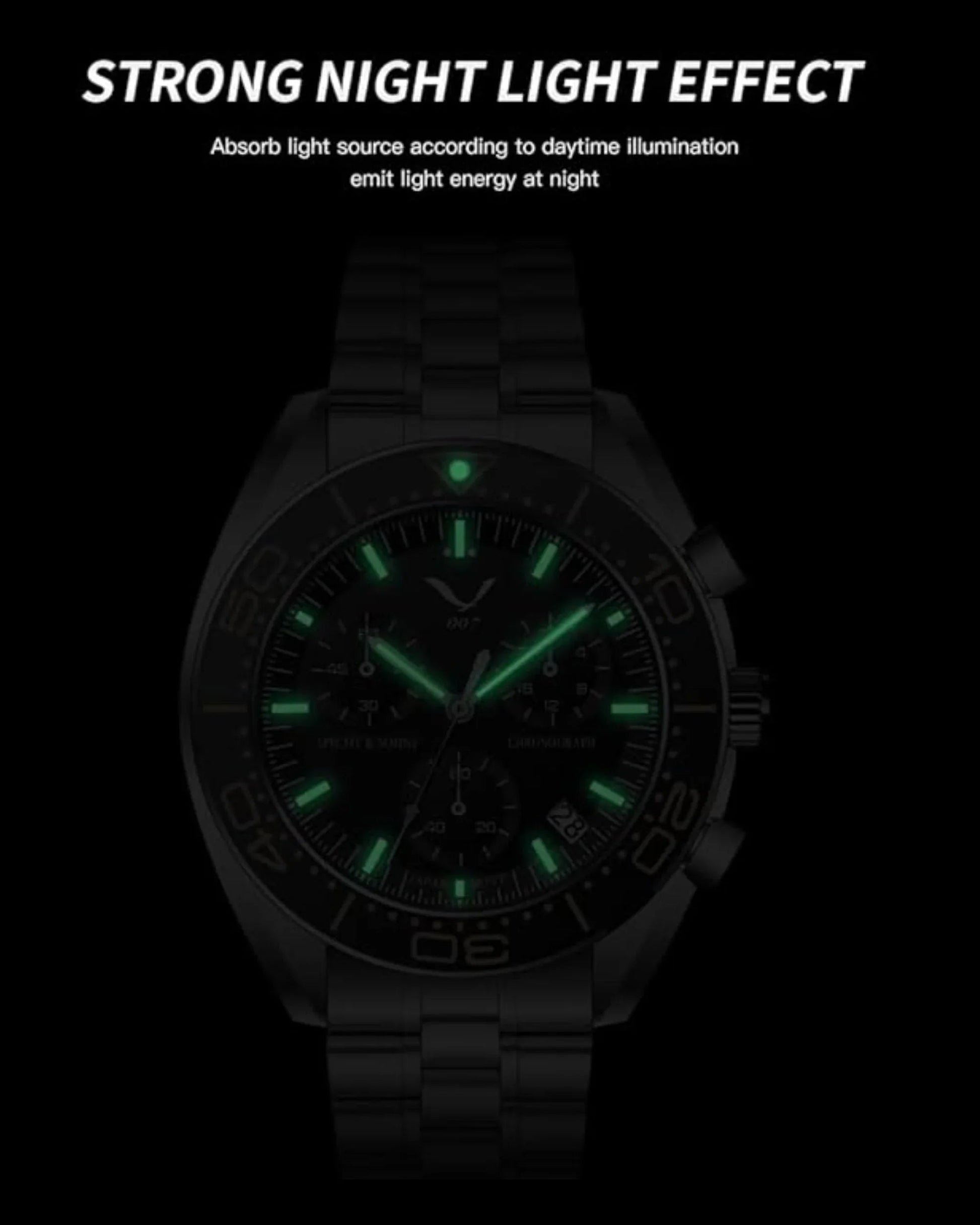 Specht&Sohne Men's Quartz Choronograph with VK68 Japanese Movement - Black - DREAM WATCHES