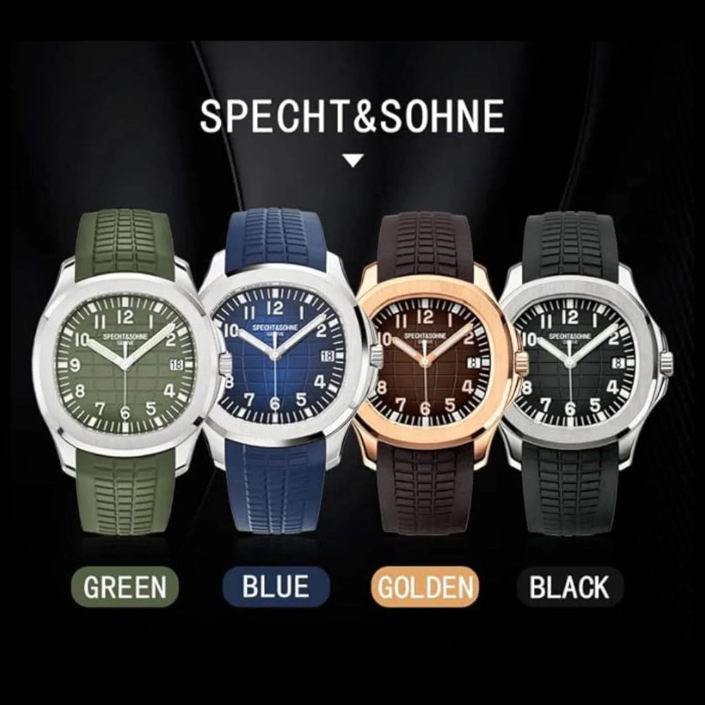 Specht&Sohne Modern 42 mm Miyota 8215 Movement Classic Mechanical Wristwatch - Green - DREAM WATCHES
