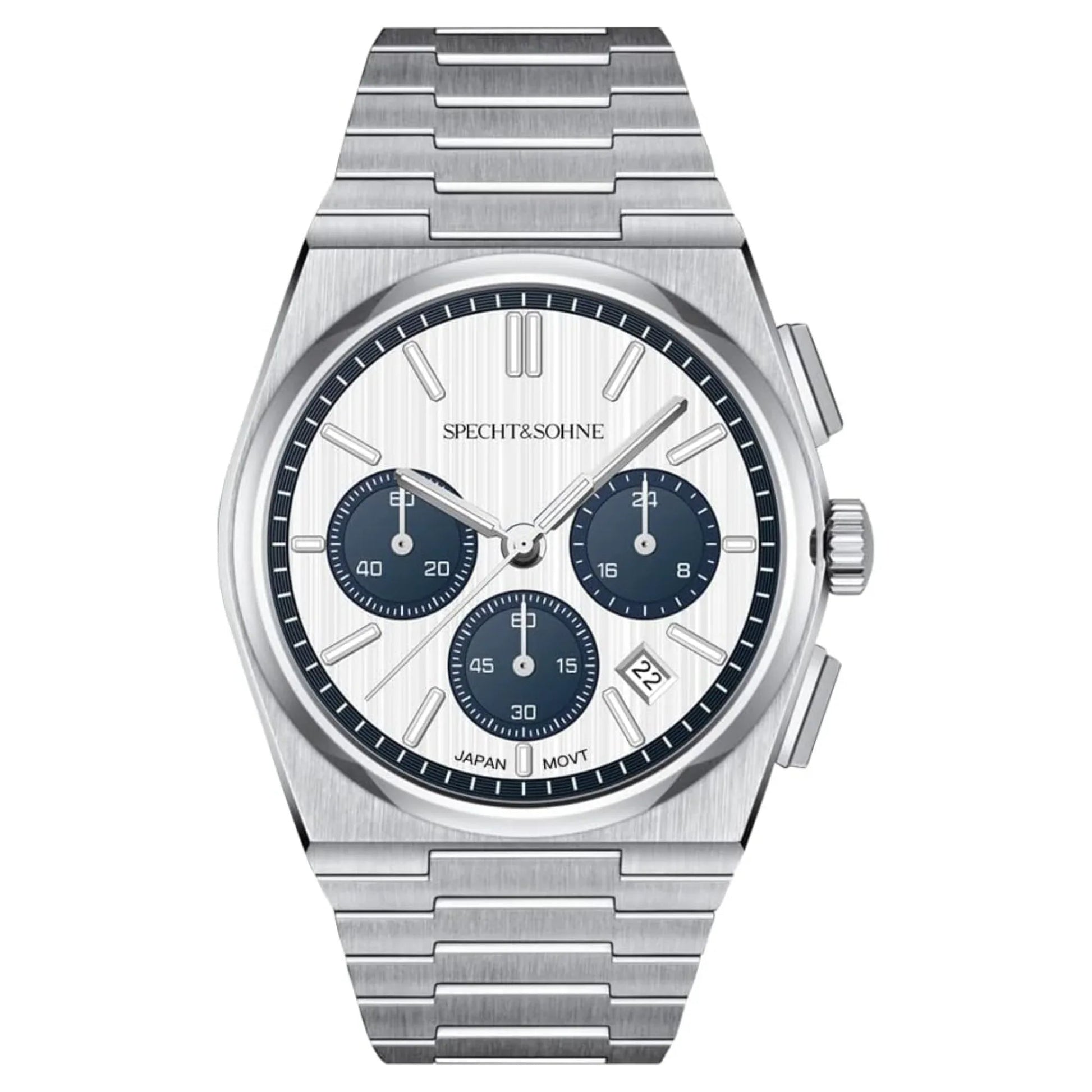 Specht&Sohne Multi-Function Chronograph with Seiko VK63 Watches Panda Eyes Stainless Steel Wristwatch - DREAM WATCHES