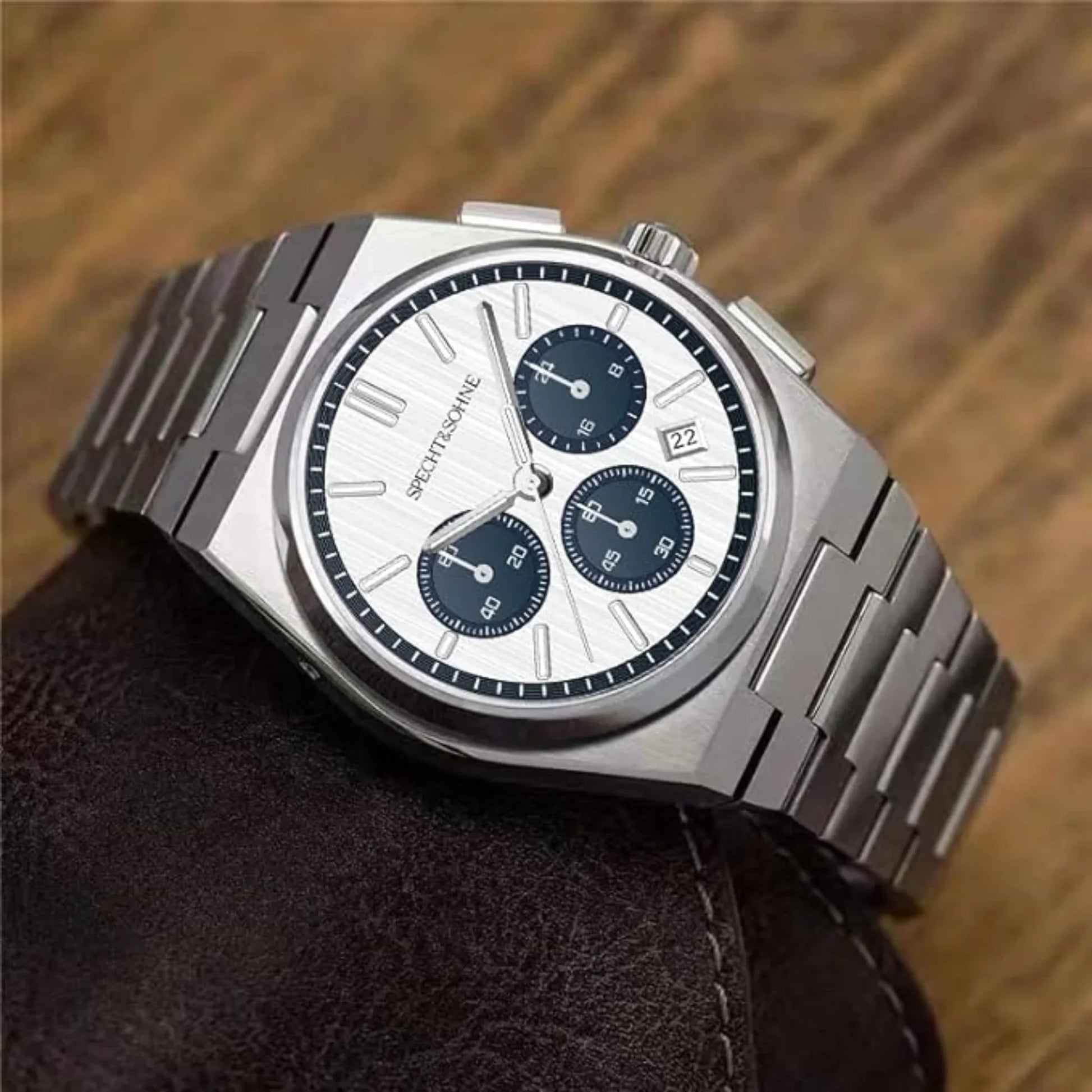 Specht&Sohne Multi-Function Chronograph with Seiko VK63 Watches Panda Eyes Stainless Steel Wristwatch - DREAM WATCHES