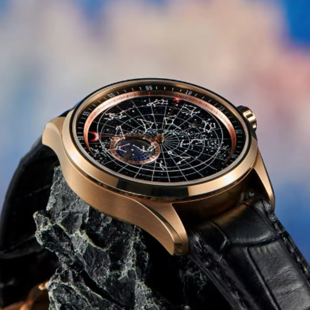 Star Sky Earth Hand Custom with Japanese Miyota 8217 Automatic Watch - DREAM WATCHES