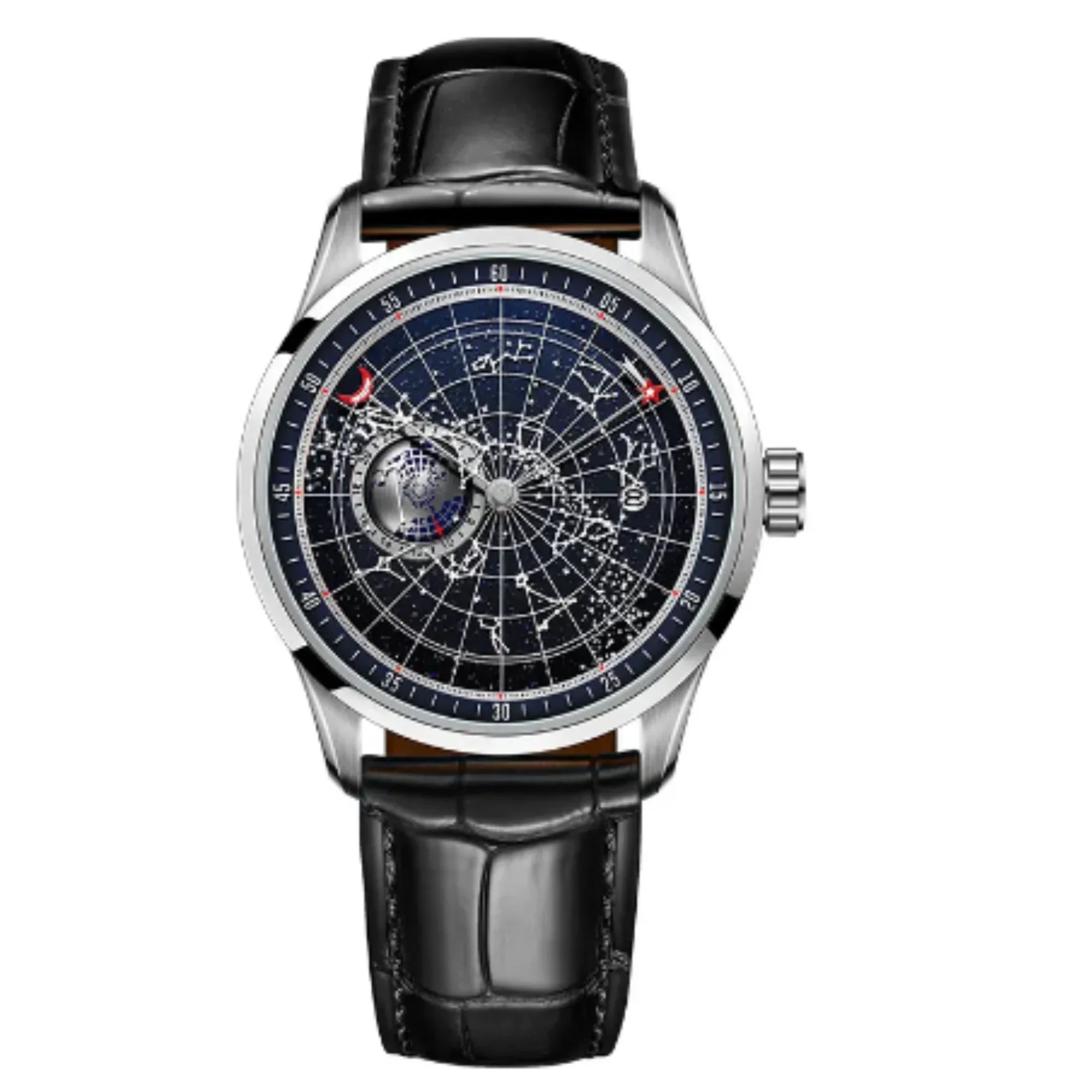 Star Sky Earth Hand Custom with Japanese Miyota 8217 Automatic Watch - DREAM WATCHES