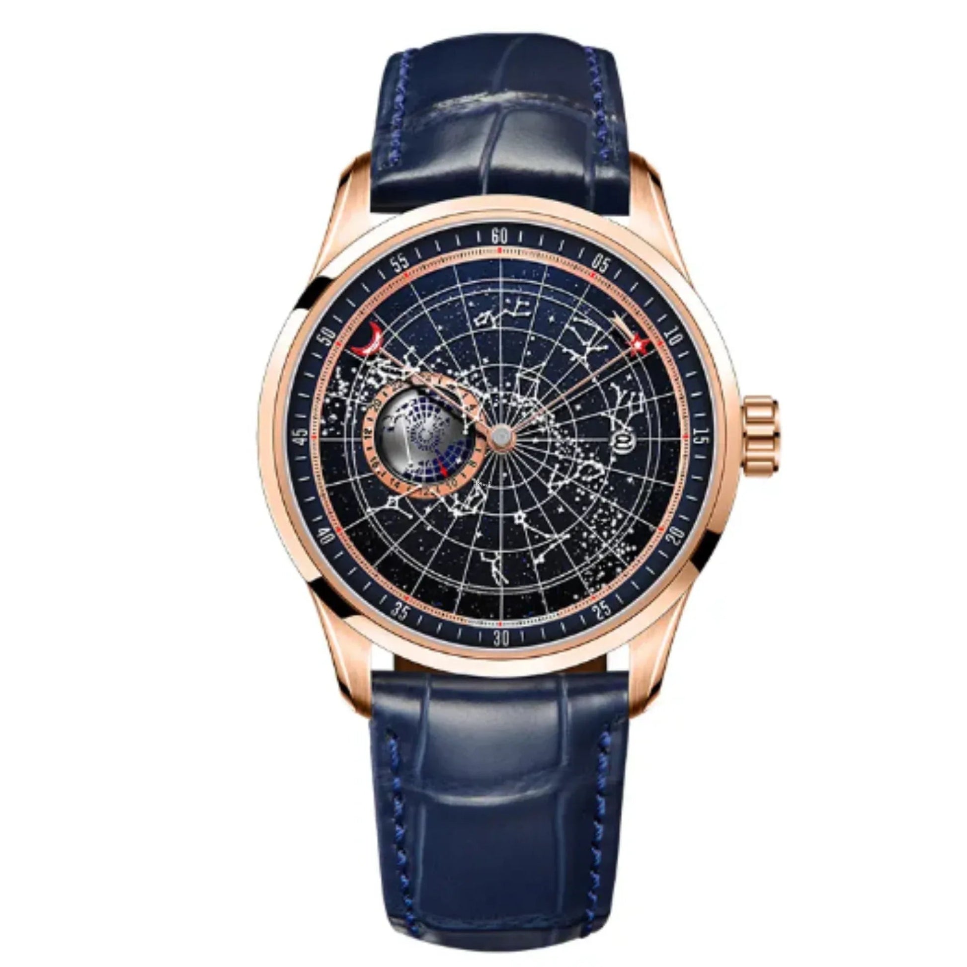 Star Sky Earth Hand Custom with Japanese Miyota 8217 Automatic Watch - DREAM WATCHES