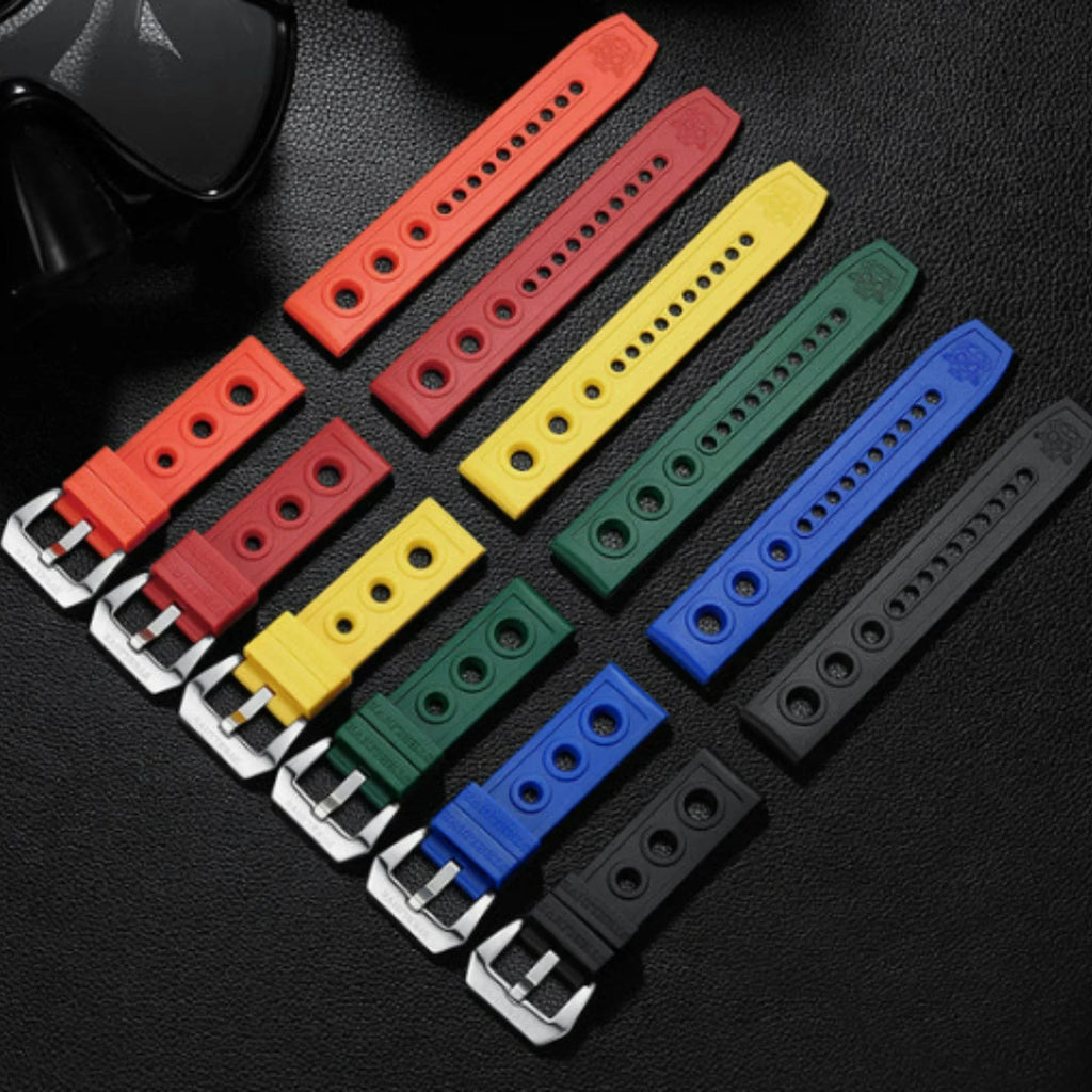 Steeldive Hole Rubber Watch Strap Watch Band - Light Blue 22 mm - DREAM WATCHES