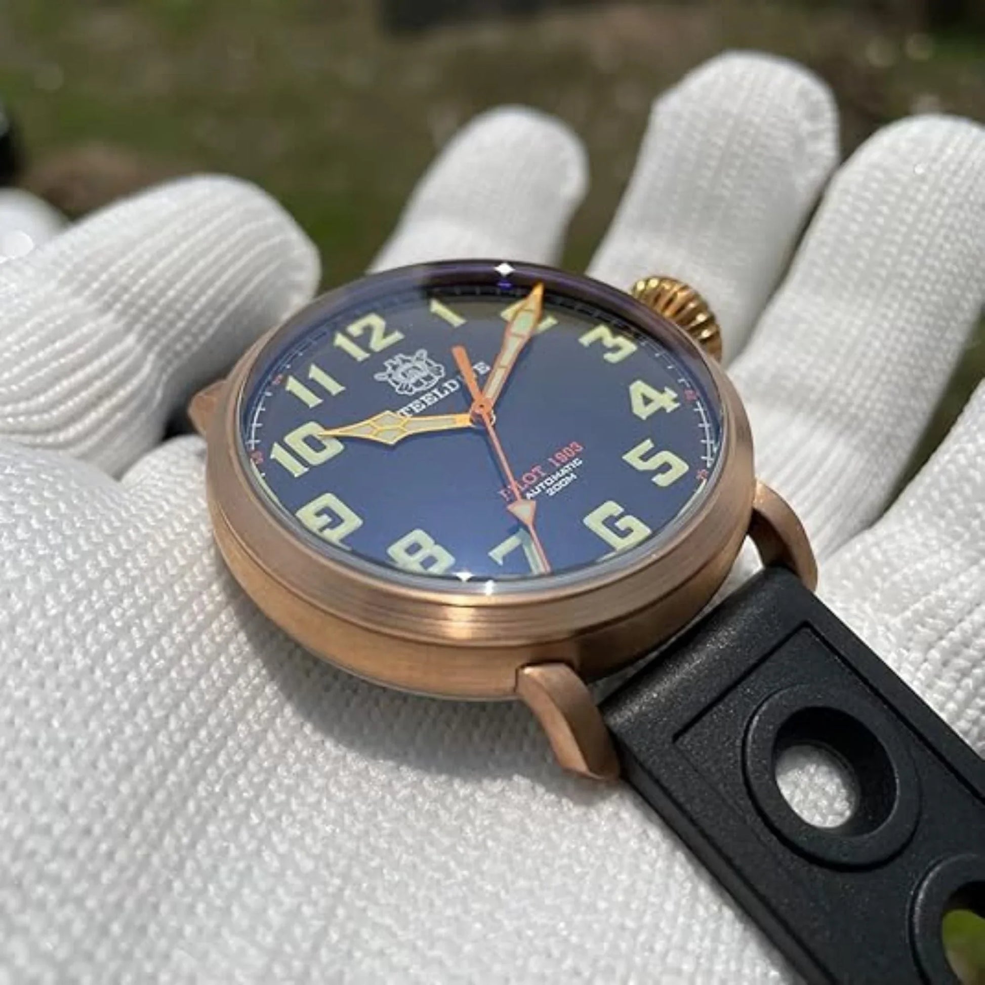 Steeldive SD1903S Bronze Pilot Men Watch - DREAM WATCHES