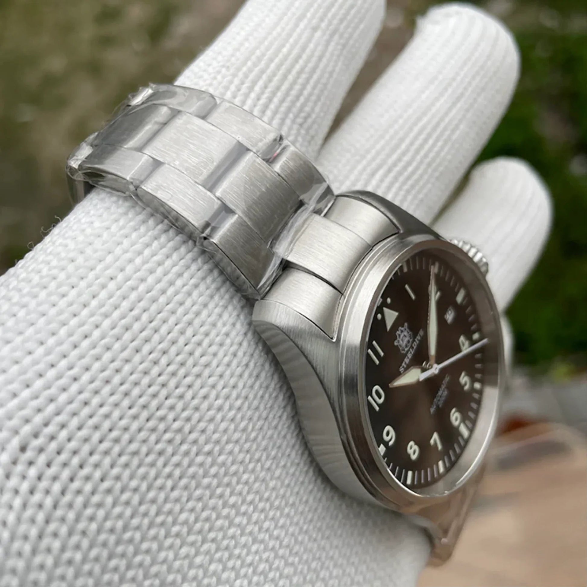 Steeldive SD1928 Classic Pilot Men Watch - Black - DREAM WATCHES