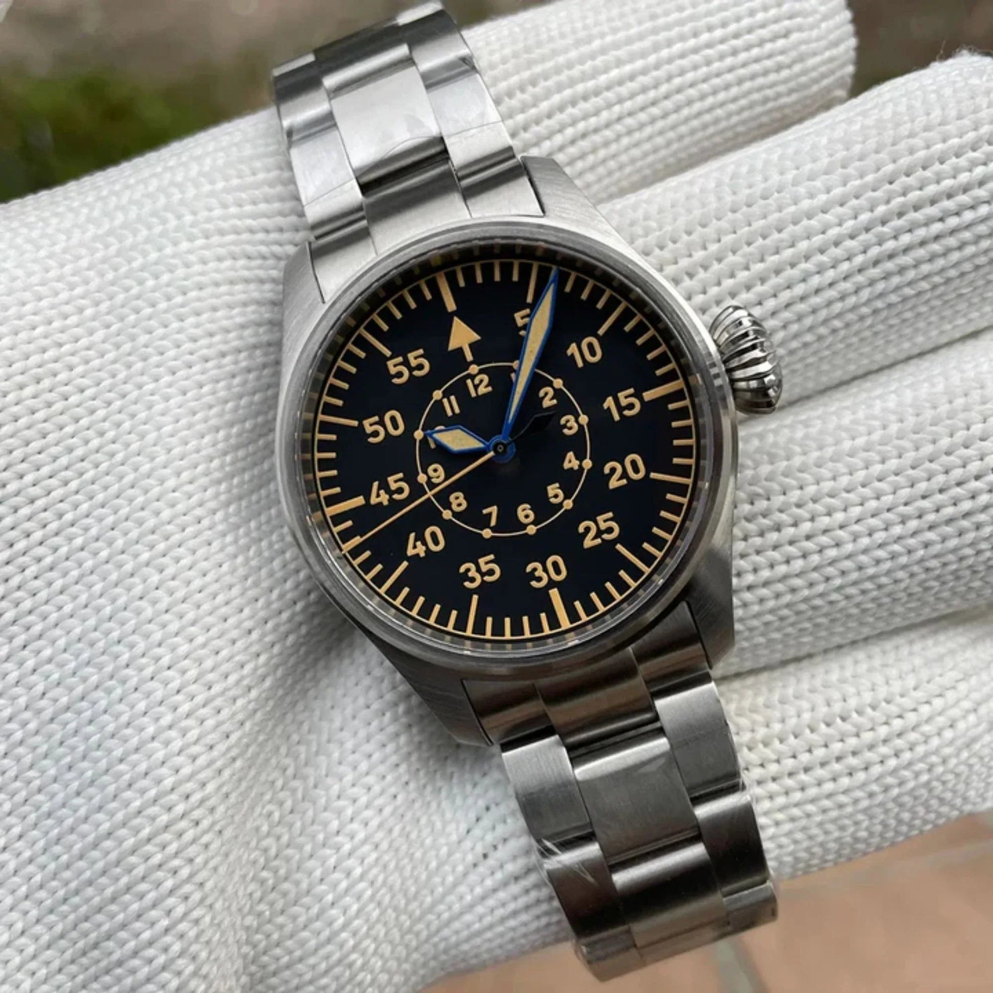 Steeldive SD1928B Retro Militarty Pilot Watch - DREAM WATCHES
