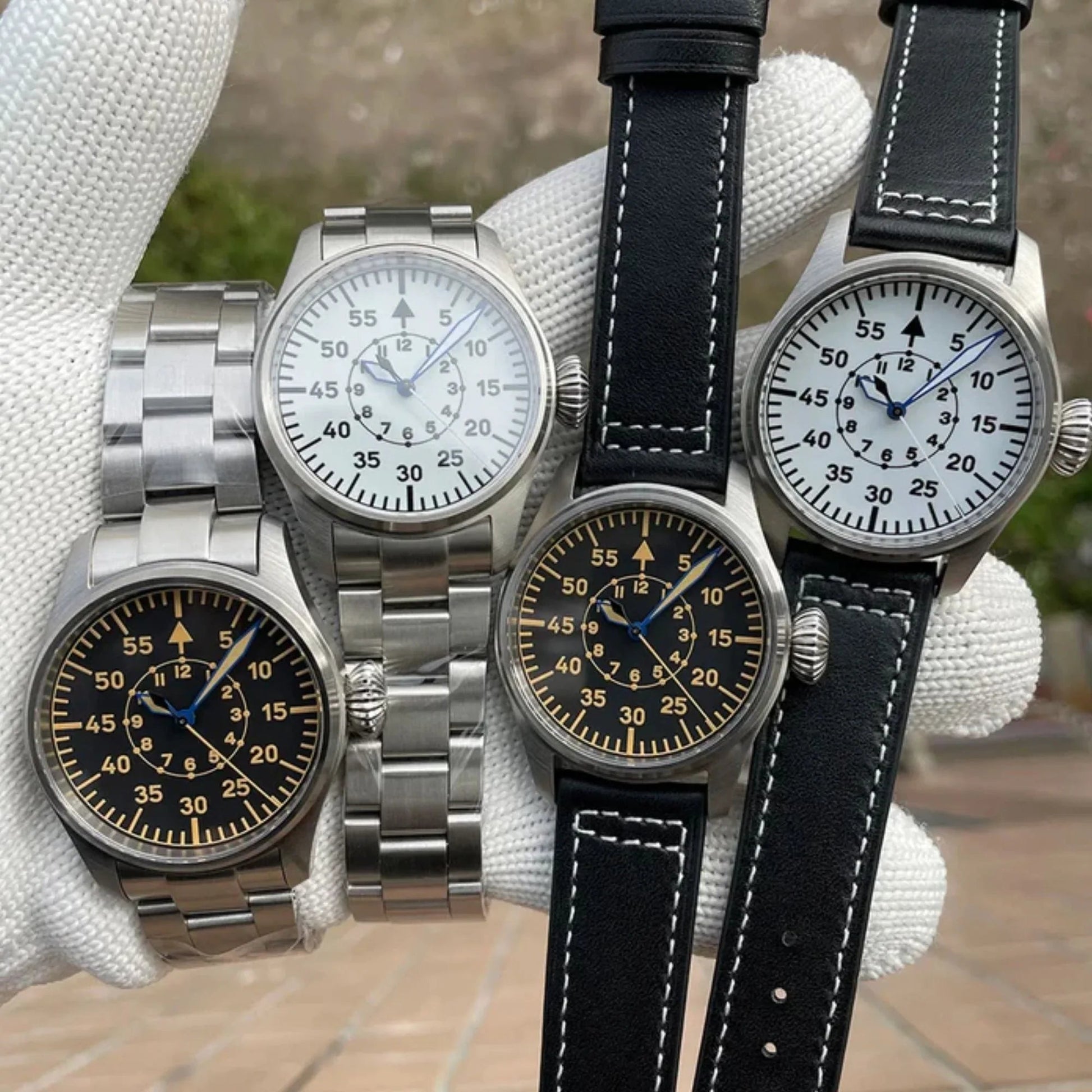 Steeldive SD1928B Retro Militarty Pilot Watch - DREAM WATCHES