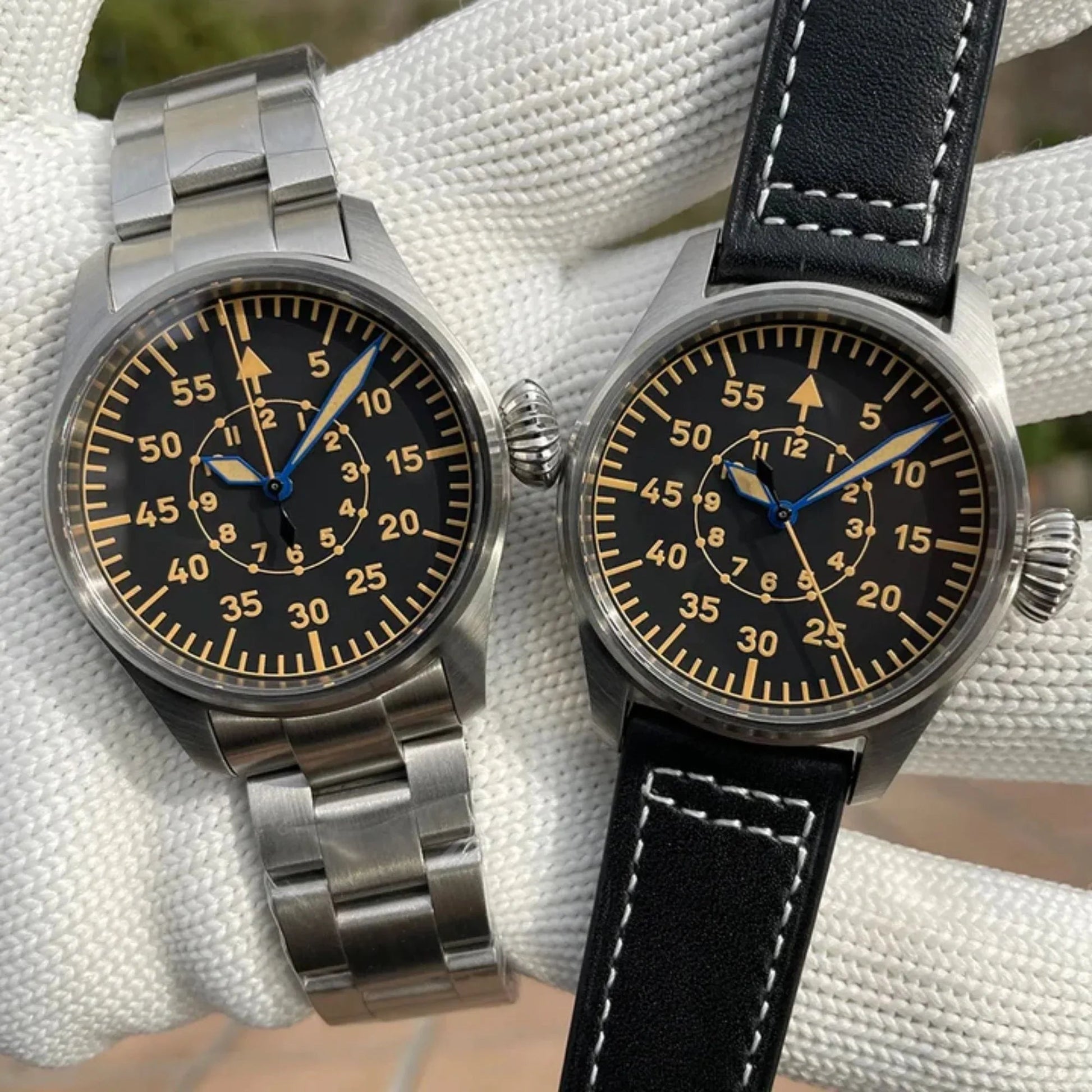 Steeldive SD1928B Retro Militarty Pilot Watch - DREAM WATCHES
