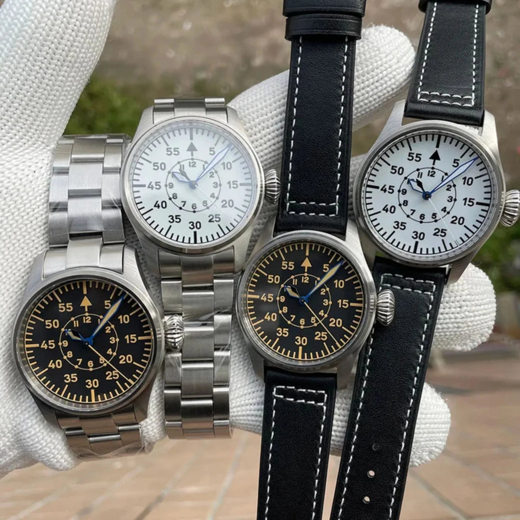 Steeldive SD1928B Retro Militarty Pilot Watch - DREAM WATCHES