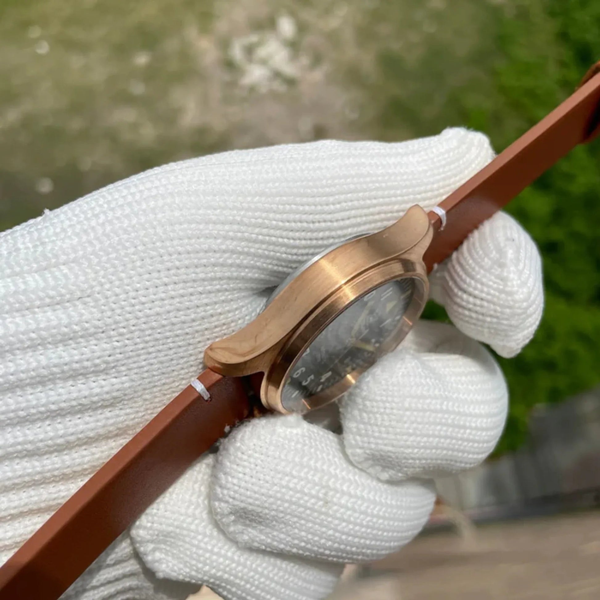 Steeldive SD1928S Bronze Pilot Watch - Onion Crown - DREAM WATCHES