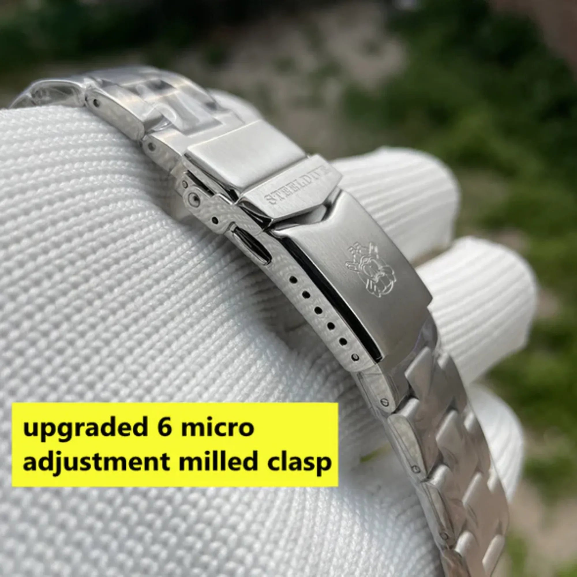 Steeldive SD1933 DJ Homage Men Watches - Fluted Bezel White Dial With Jubilee Bracelet - DREAM WATCHES