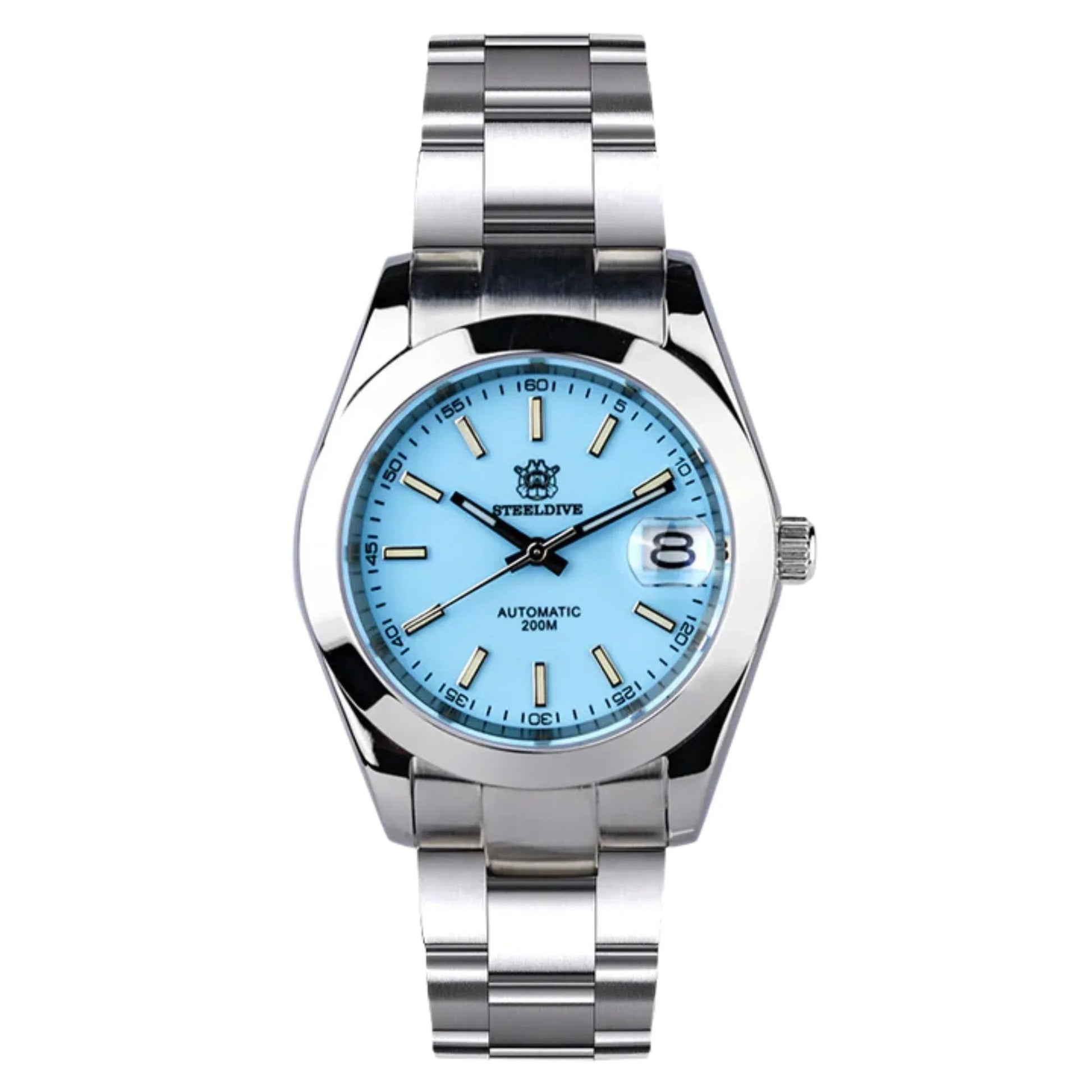 Steeldive SD1934 Vintage Diver Watch - Blue Dial With Oyster Bracelet - DREAM WATCHES