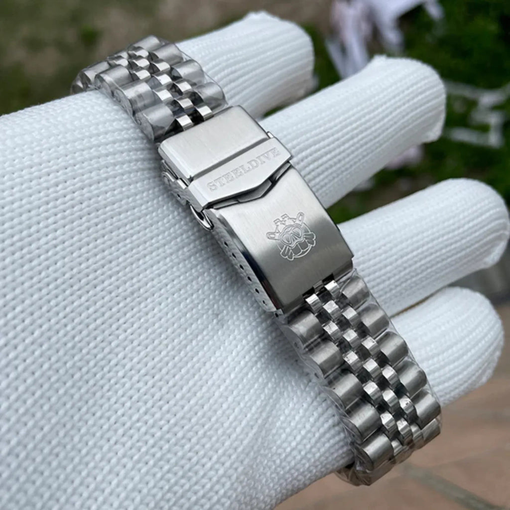 Steeldive SD1953 Sub Men Dive Watch V2 Black Dial With Jubilee Bracelet - DREAM WATCHES