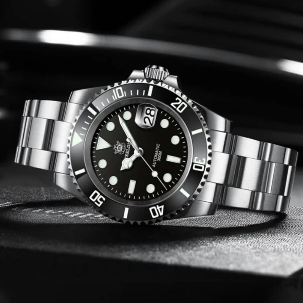 Steeldive SD1953 Sub Men Dive Watch V2 Black Dial With Oyster Bracelet - DREAM WATCHES