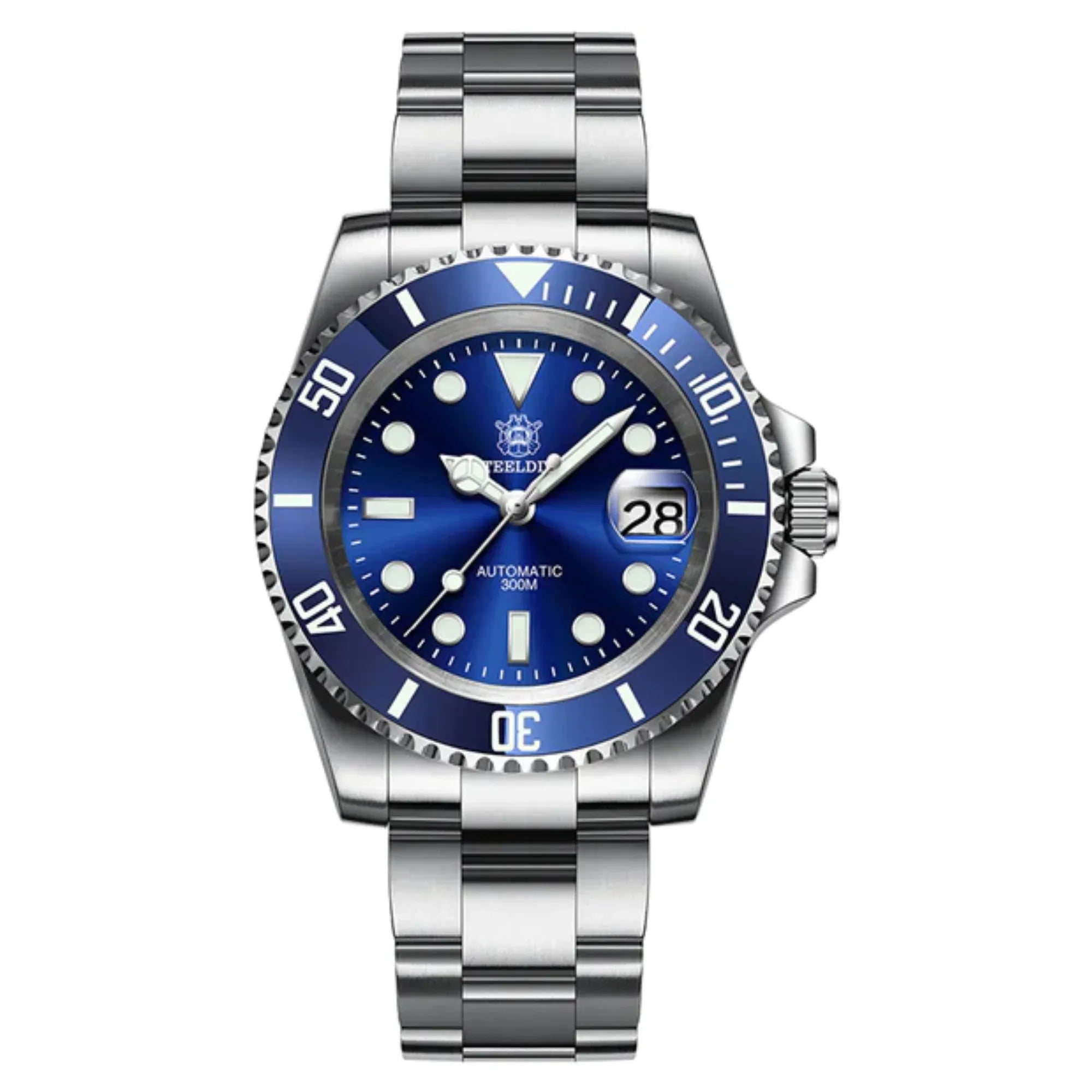 Steeldive SD1953 Sub Men Dive Watch V2 Blue Dial With Oyster Bracelet - DREAM WATCHES