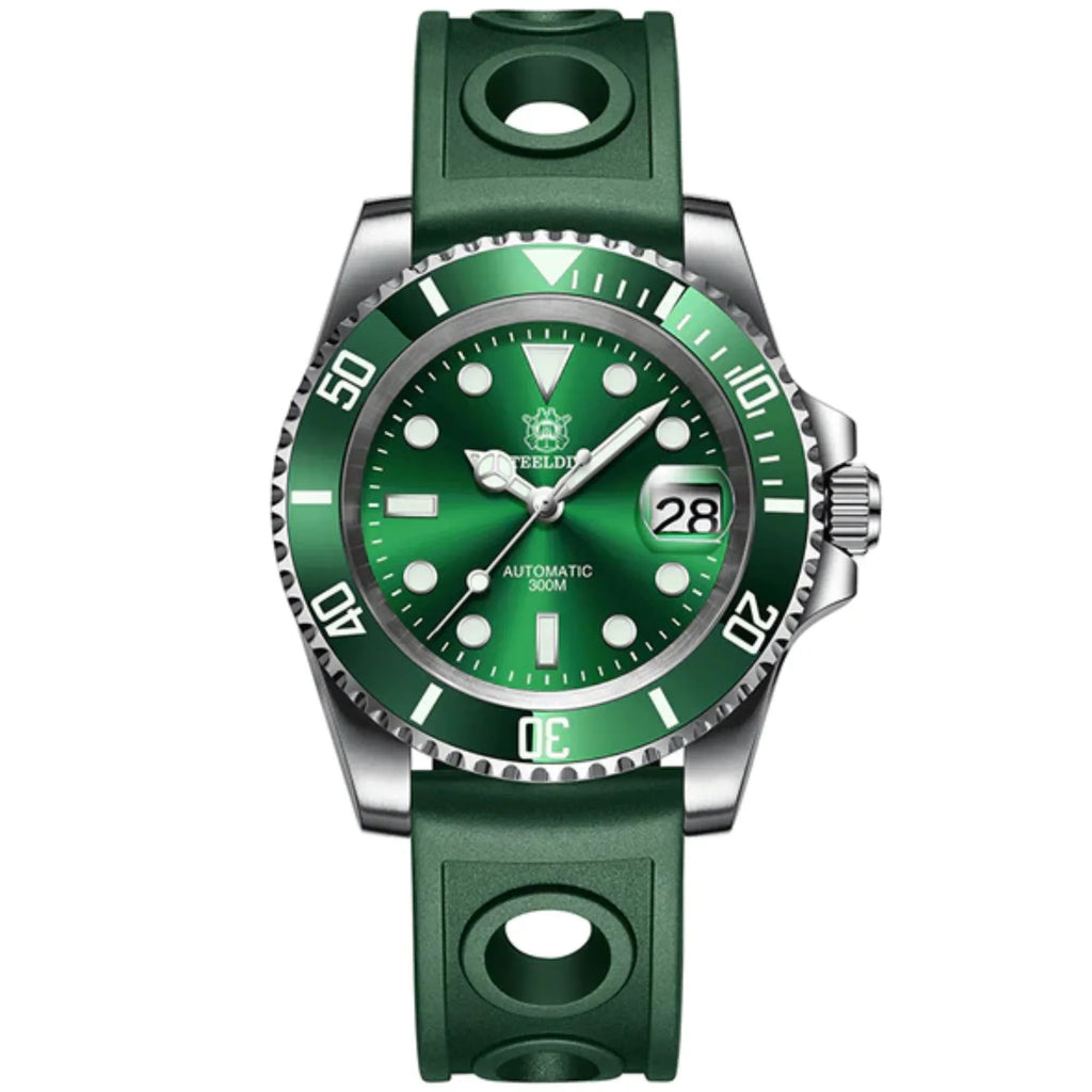 Steeldive SD1953 Sub Men Dive Watch V2 Green Dial With Jubilee Bracelet - DREAM WATCHES