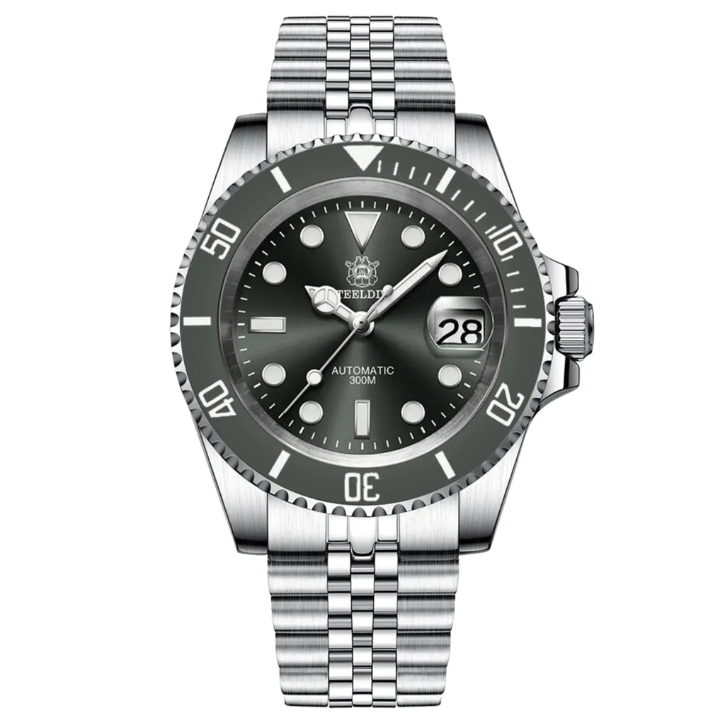 Steeldive SD1953 Sub Men Dive Watch V2 Grey Dial With Jubilee Bracelet - DREAM WATCHES