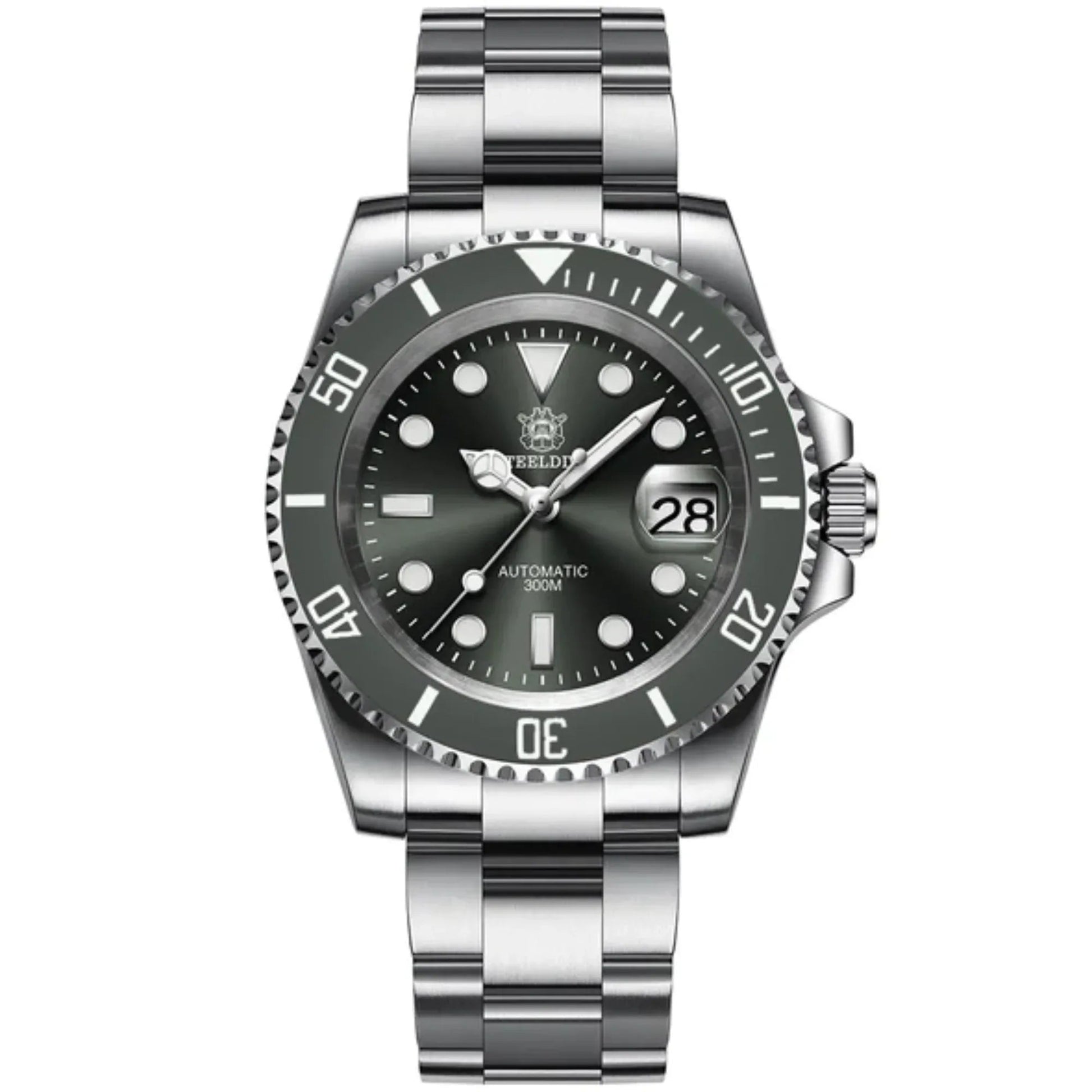 Steeldive SD1953 Sub Men Dive Watch V2 Grey Dial With Oyster Bracelet - DREAM WATCHES