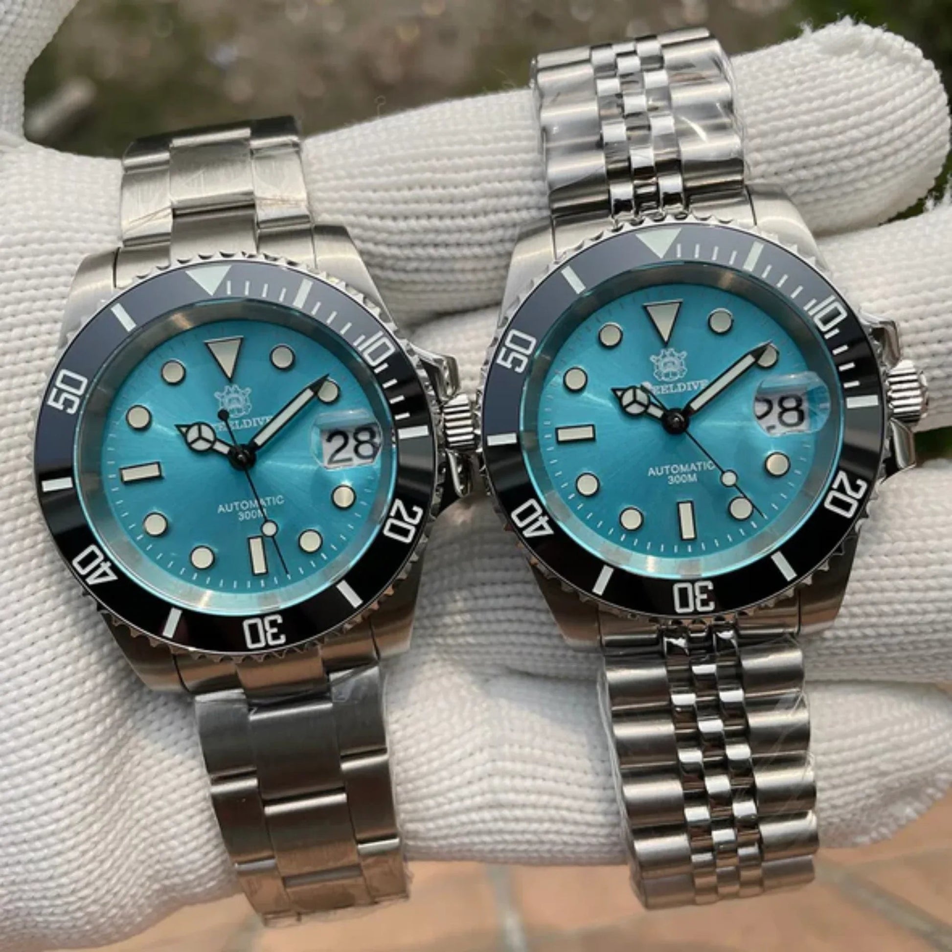 Steeldive SD1953 Sub Men Dive Watch V2 Light Blue Dial With Oyster Bracelet - DREAM WATCHES