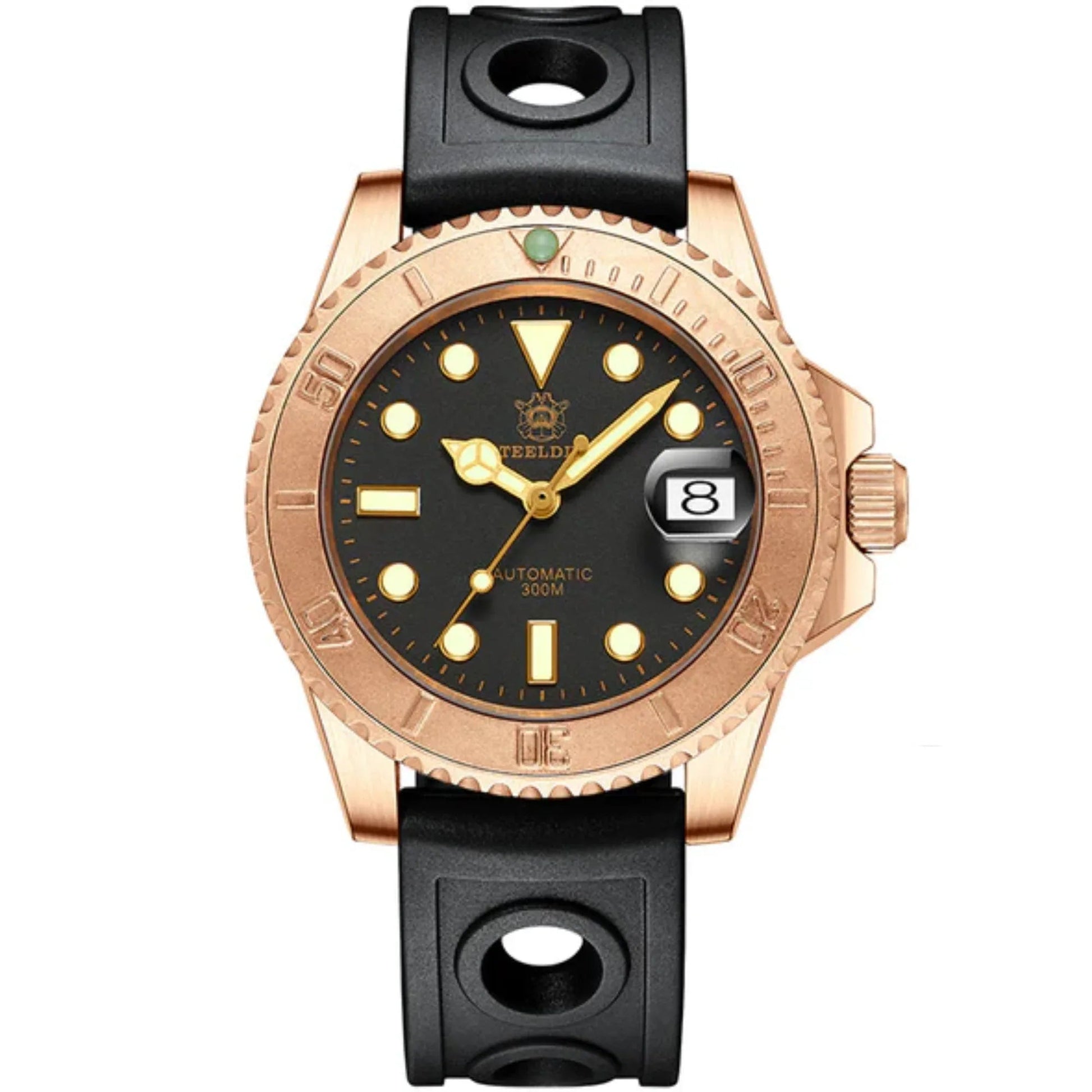 Steeldive SD1953S Bronze Sub Men Watch - Black Holer Strap - DREAM WATCHES