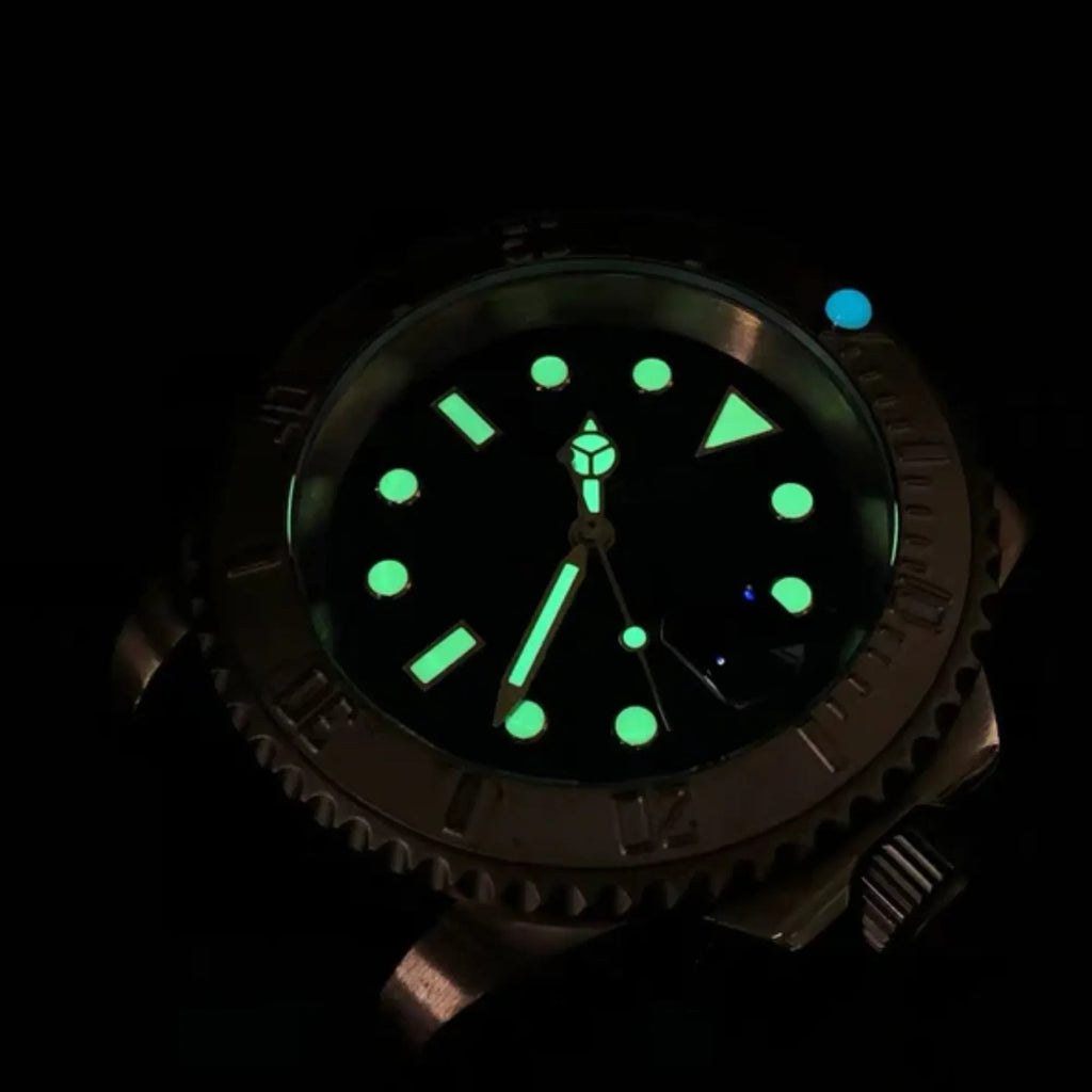 Steeldive SD1953S Bronze Sub Men Watch With Green Holer Rubber Strap - DREAM WATCHES
