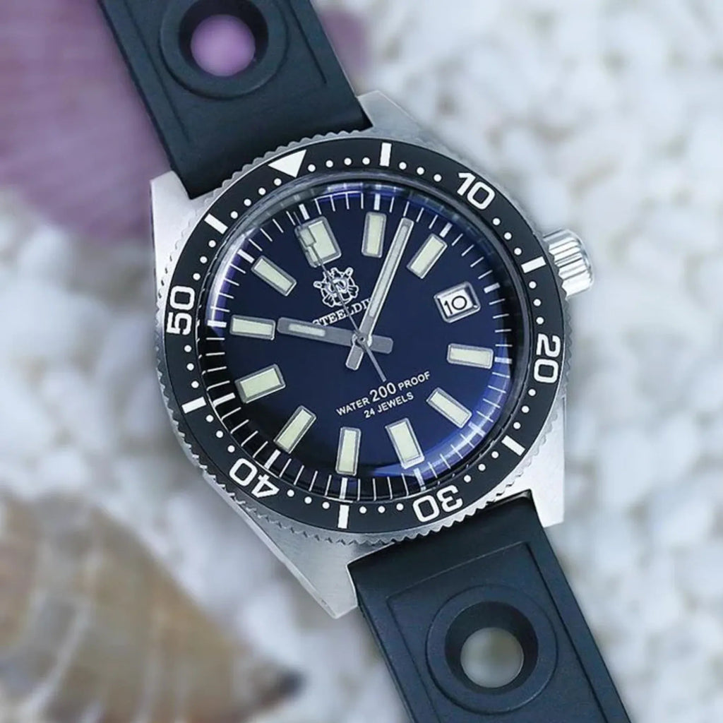 Steeldive SD1962 62MAS Automatic Men Watch - Black on a steel bracelet - DREAM WATCHES