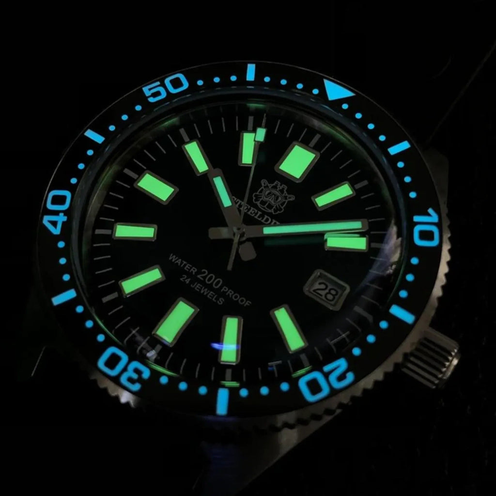 Steeldive SD1962 62MAS Automatic Men Watch - Black on a steel bracelet - DREAM WATCHES