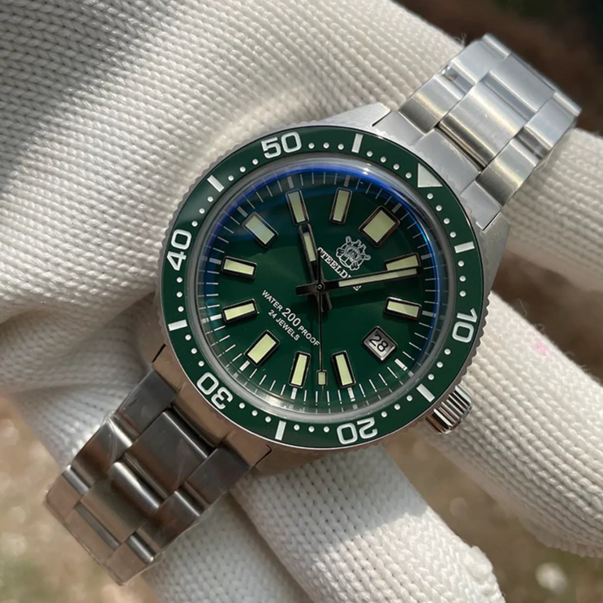 Steeldive SD1962 62MAS Automatic Watch Men - Green - DREAM WATCHES